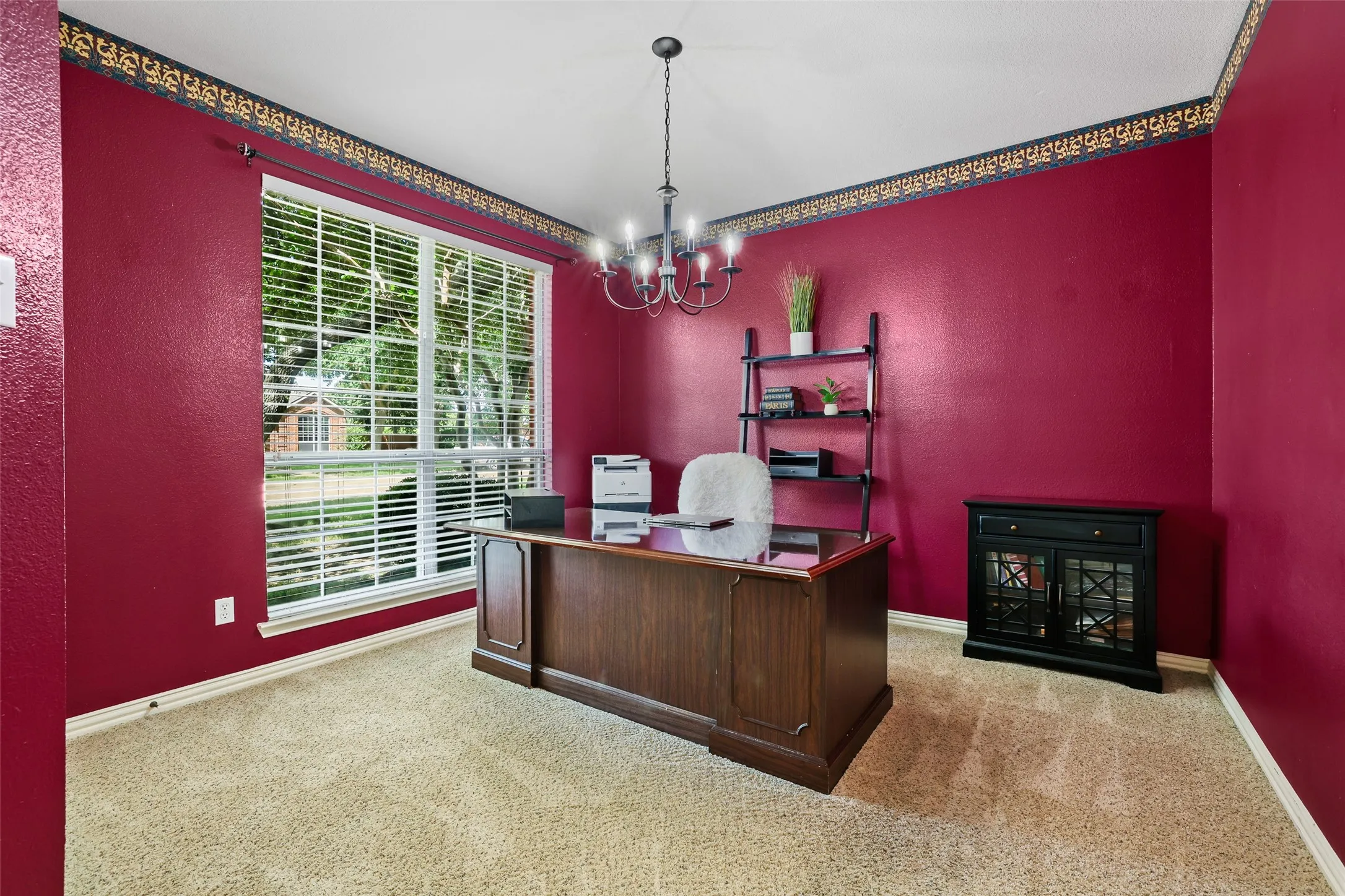 The office could easily function as a 5th bedroom