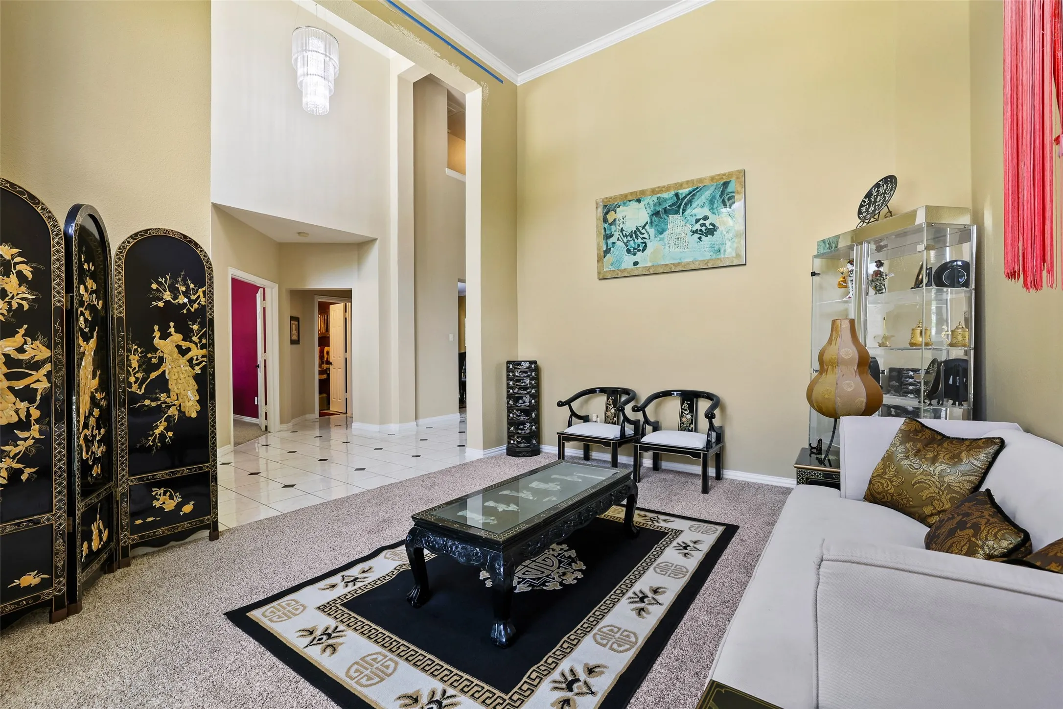 Formal living room offers yet more room for guests