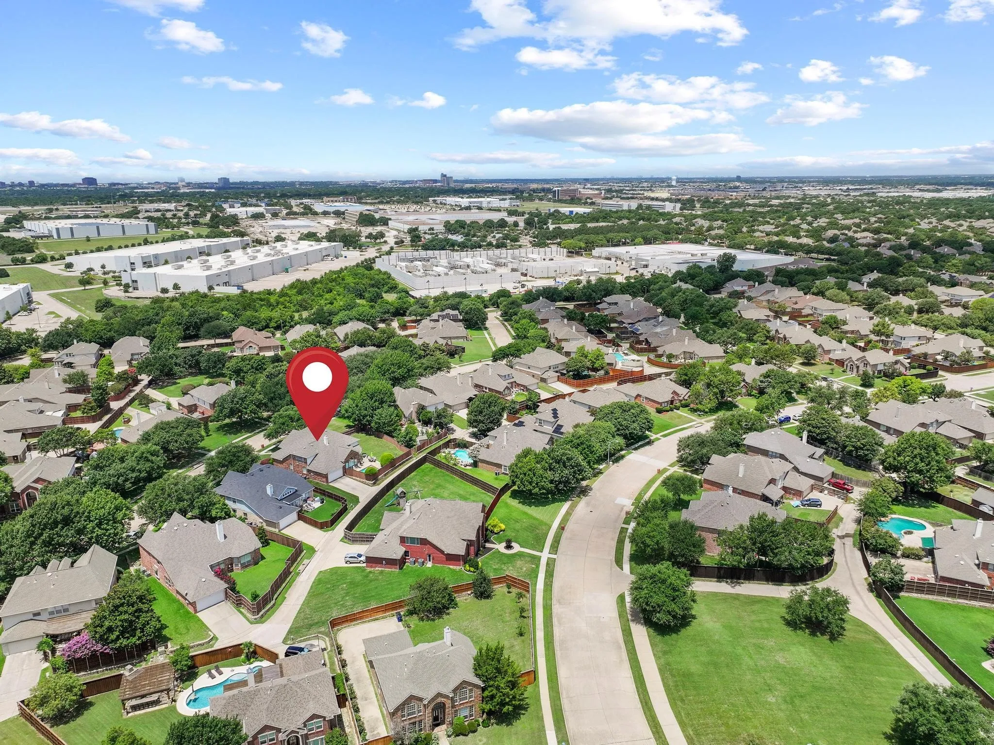 Aerial View looking west toward Central Expwy