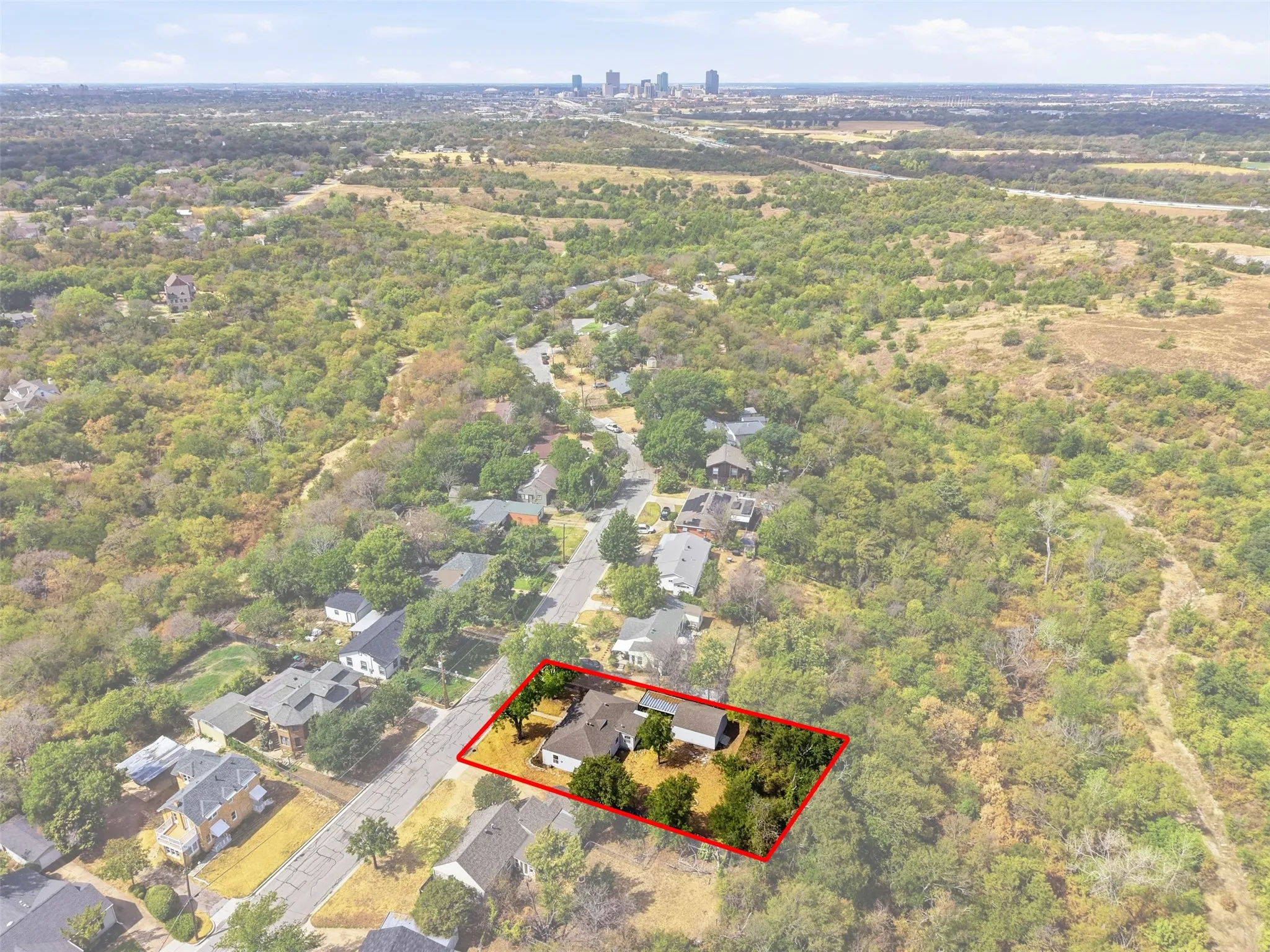 Great view of greenbelt surrounding the properties on Medford.