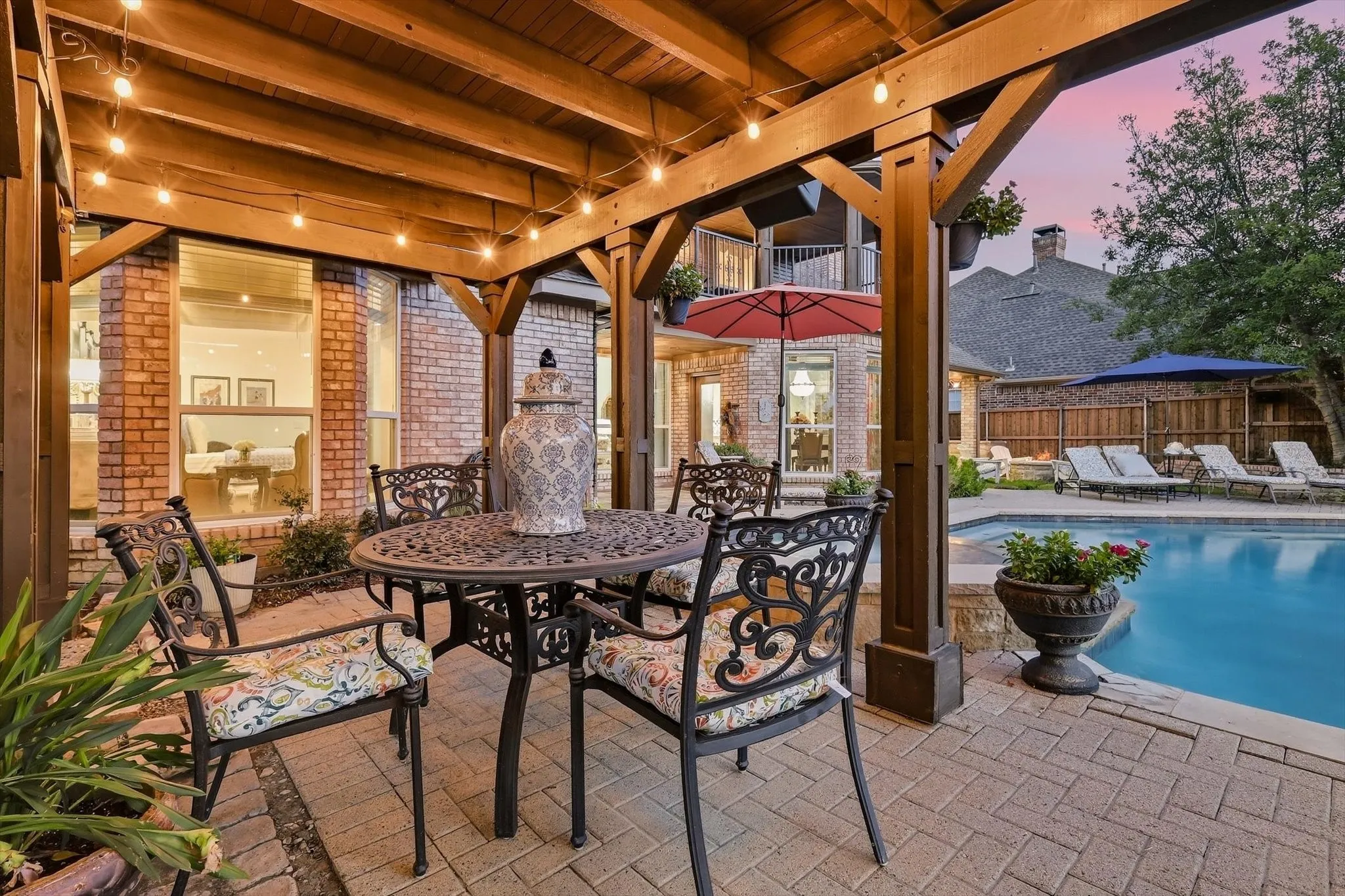 Covered Pergola to enjoy those seasonal periods overlooking the golf course