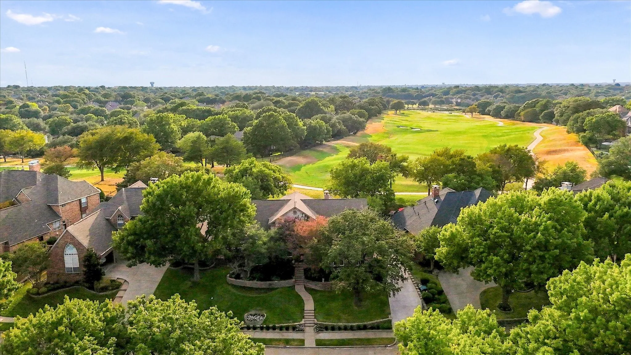 Aerial view of Stonebridge Country Club. Home is situated on .25 acre lot which is one of the premier lots in McKinney
