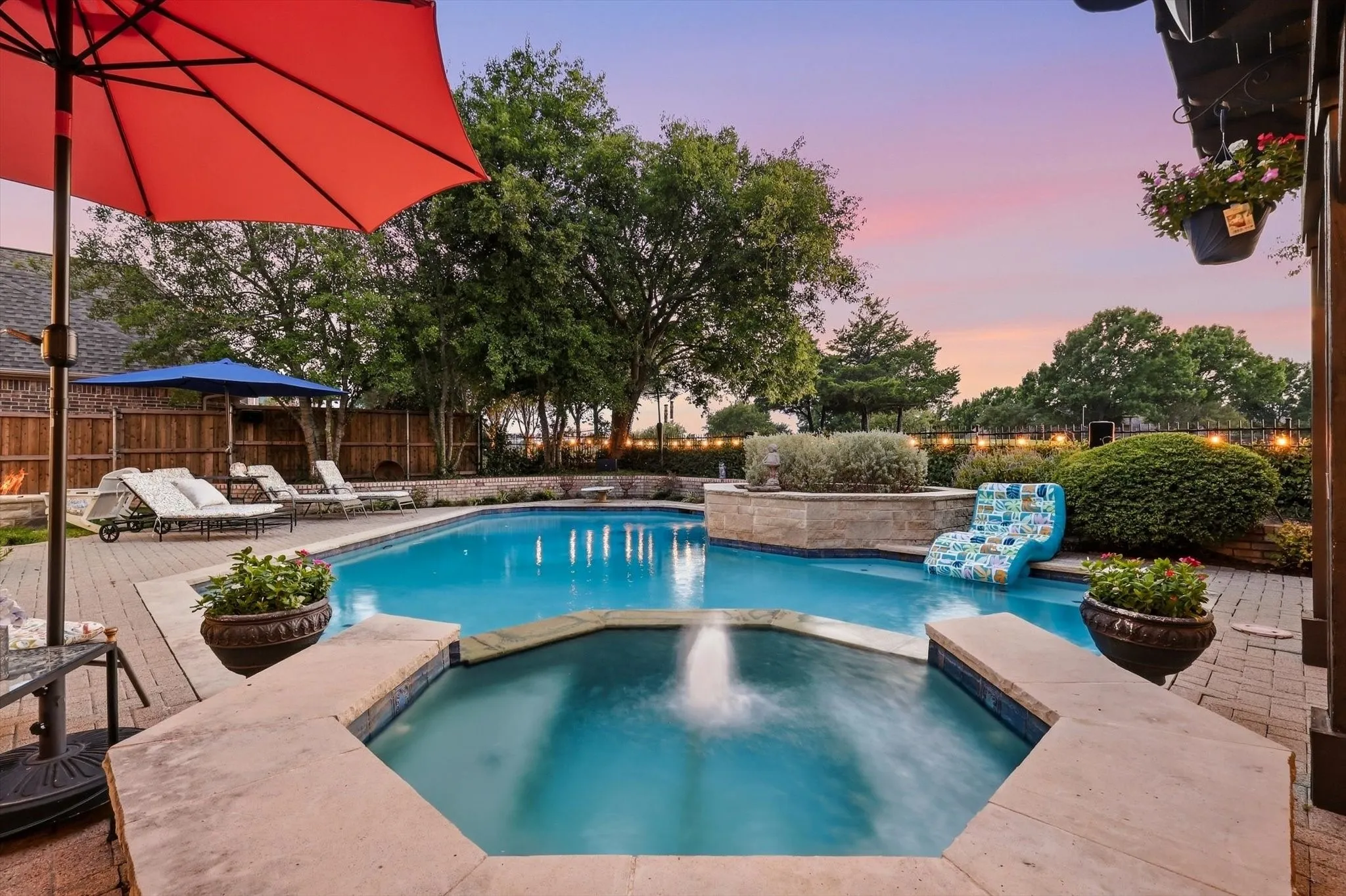 Gorgeous views of pool and spa. Professional landscaping overlooking Stonebridge Country Club Golf Course.