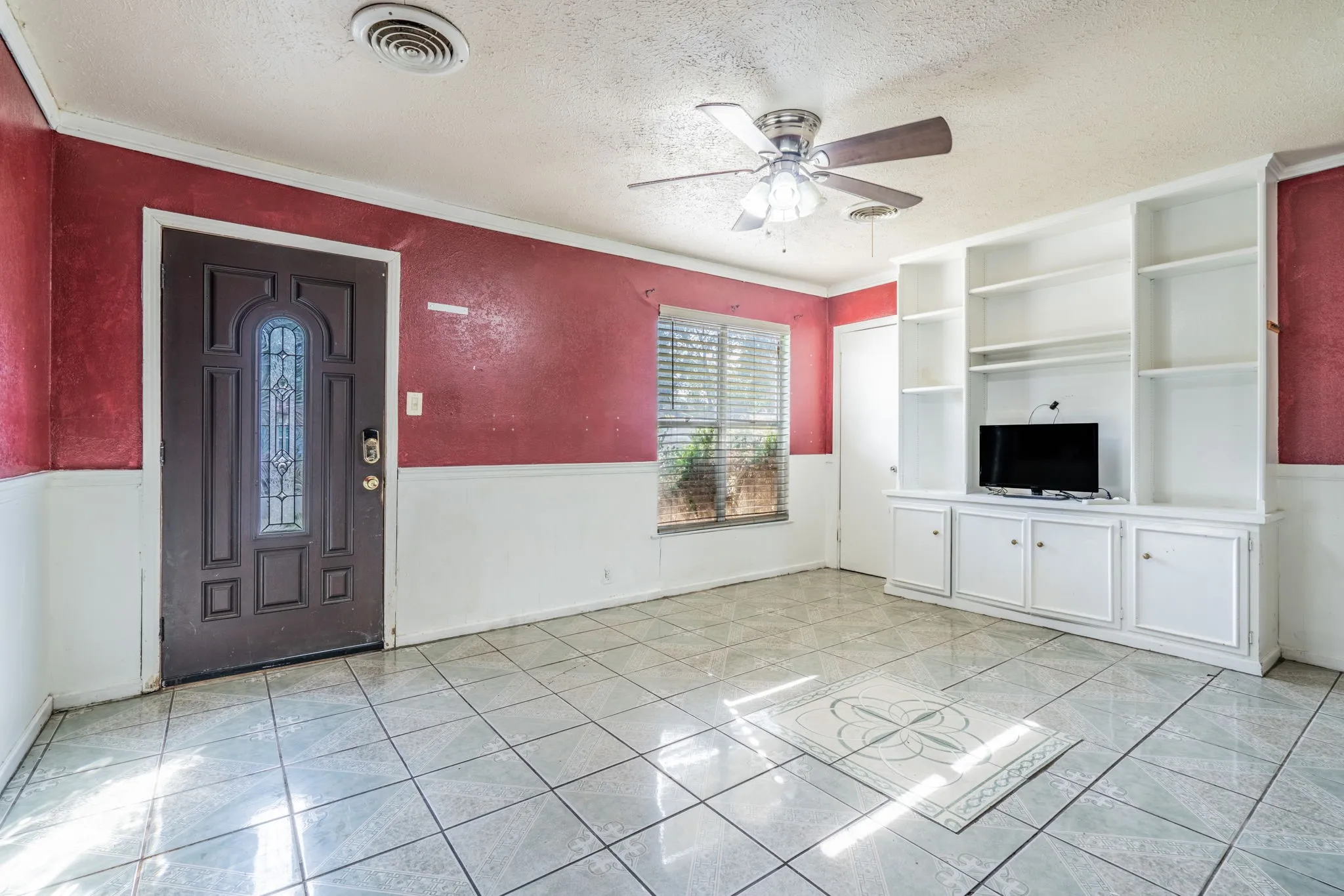 Tile flooring throughout