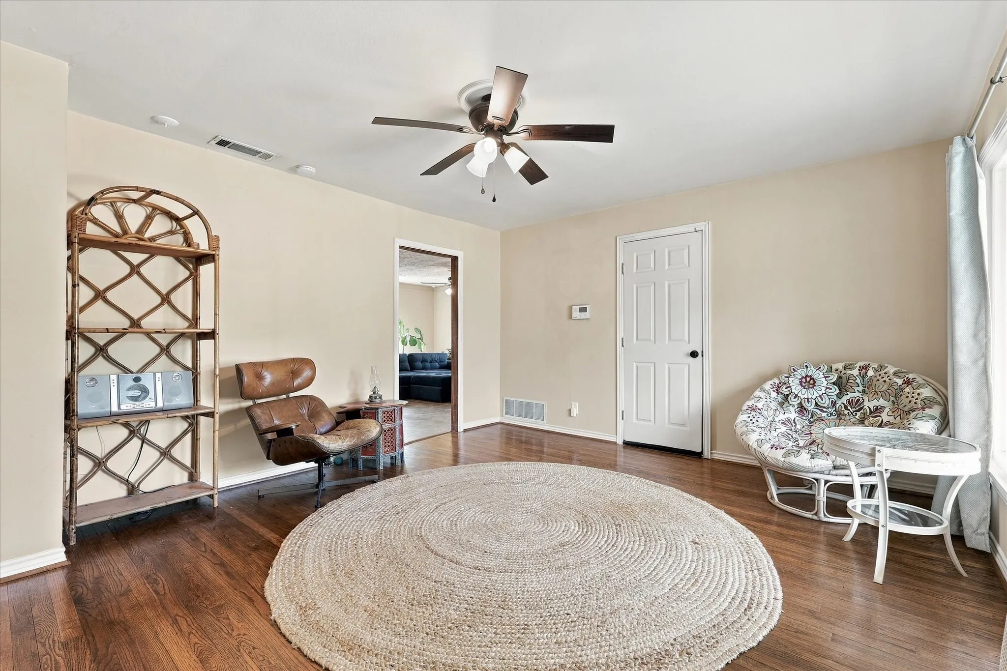 Front living room serves as the central hub of the home