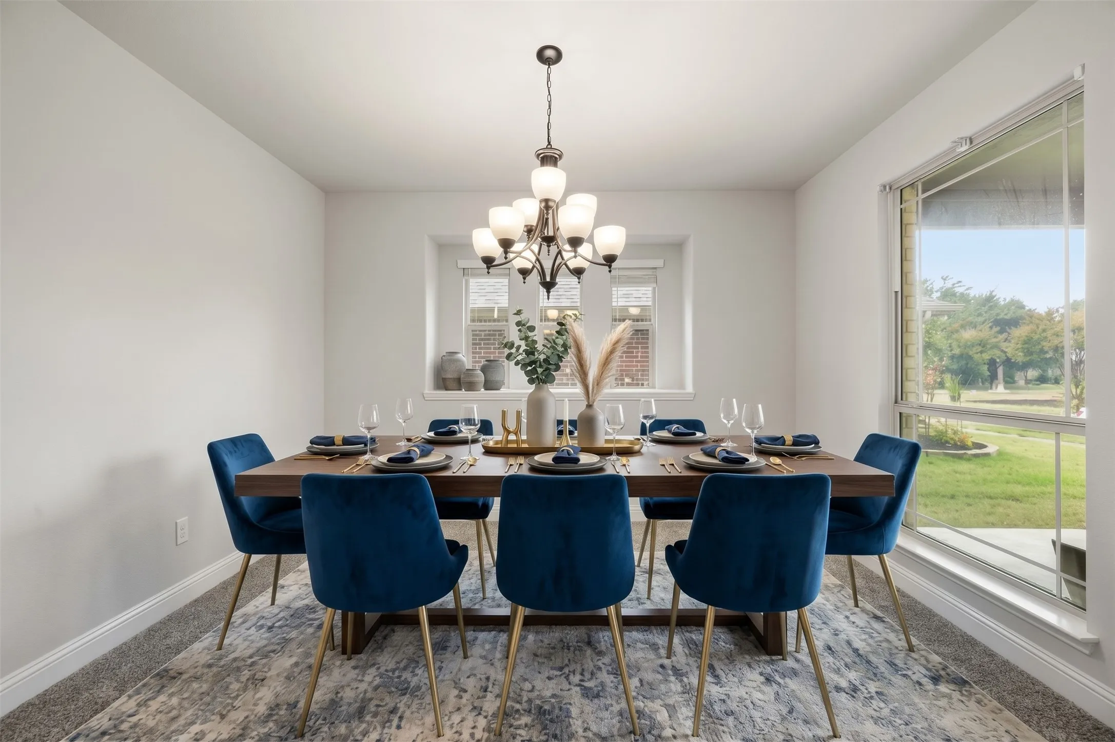 AI staged formal dining room