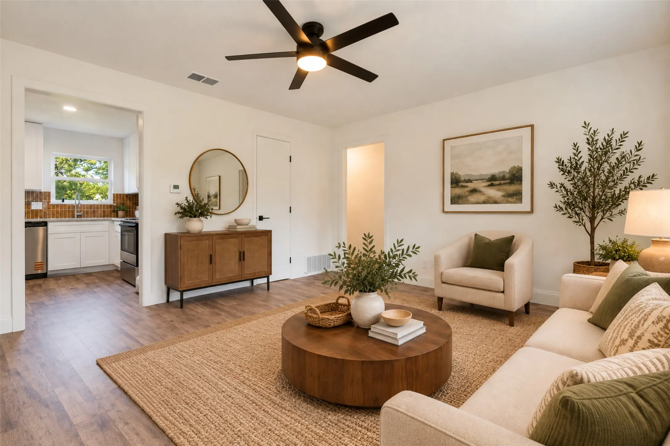 Virtually Staged Living Room