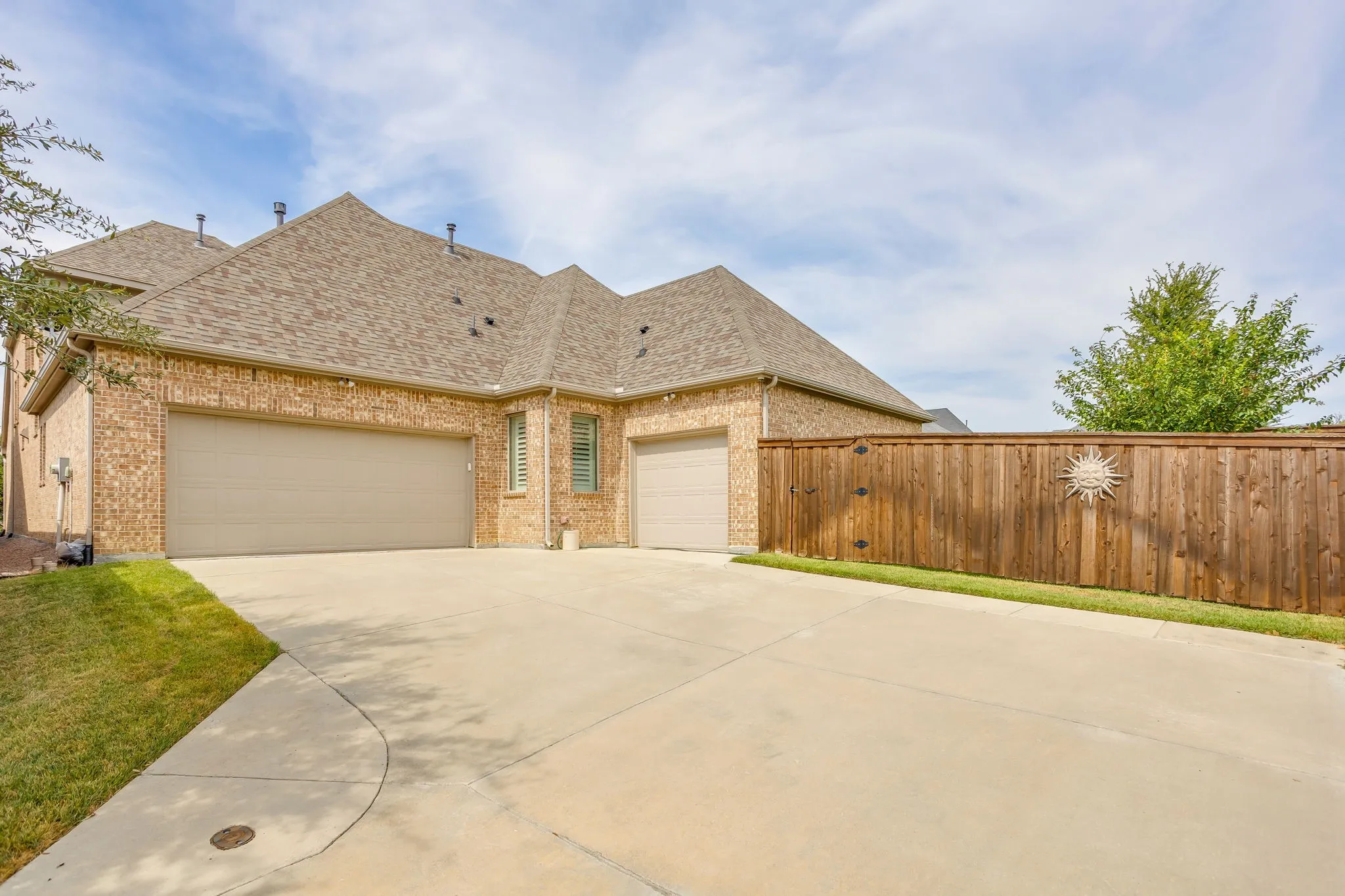 A true three car garage with an extended private driveway!