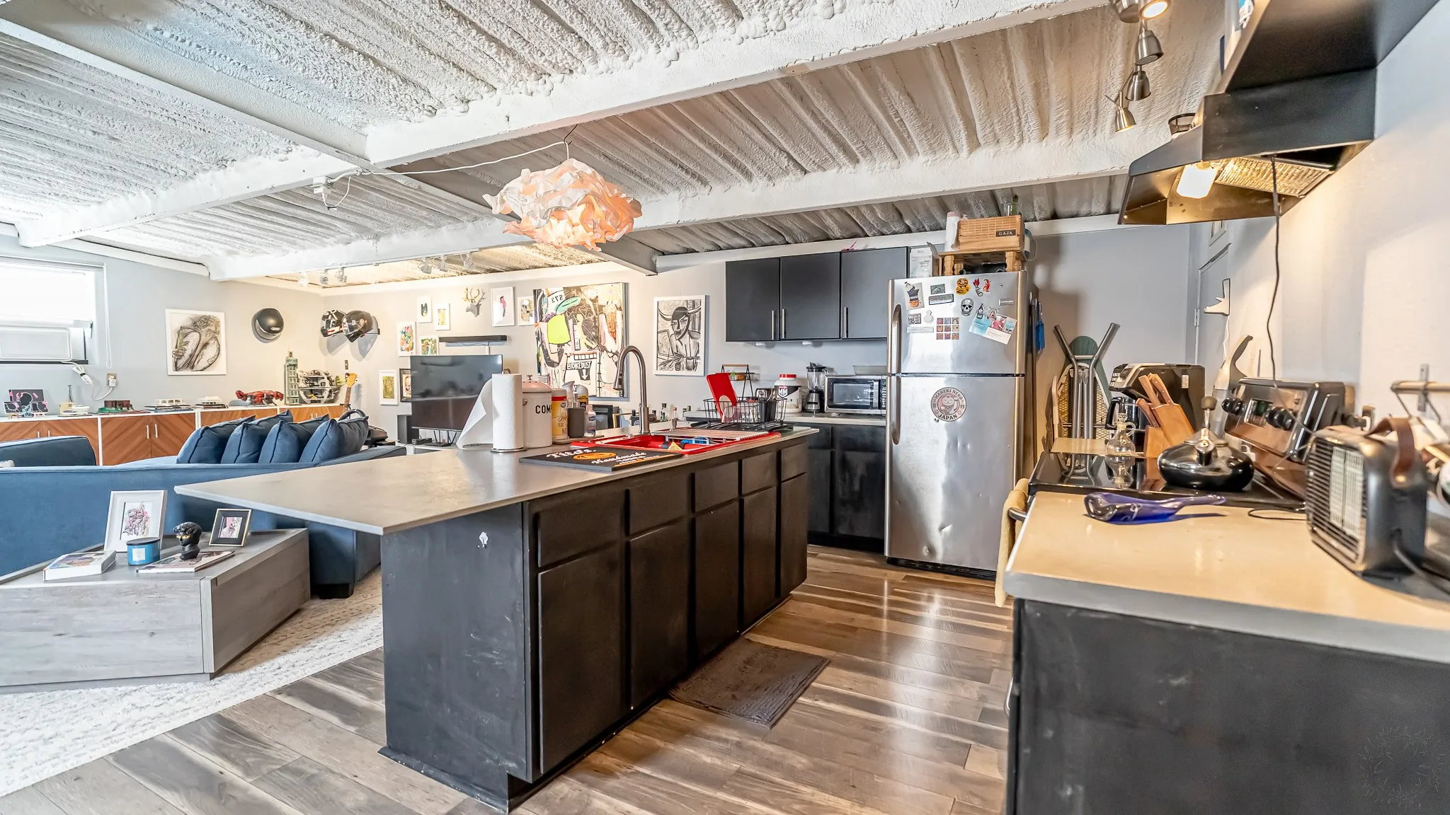 Kitchen and Living Room in apartment