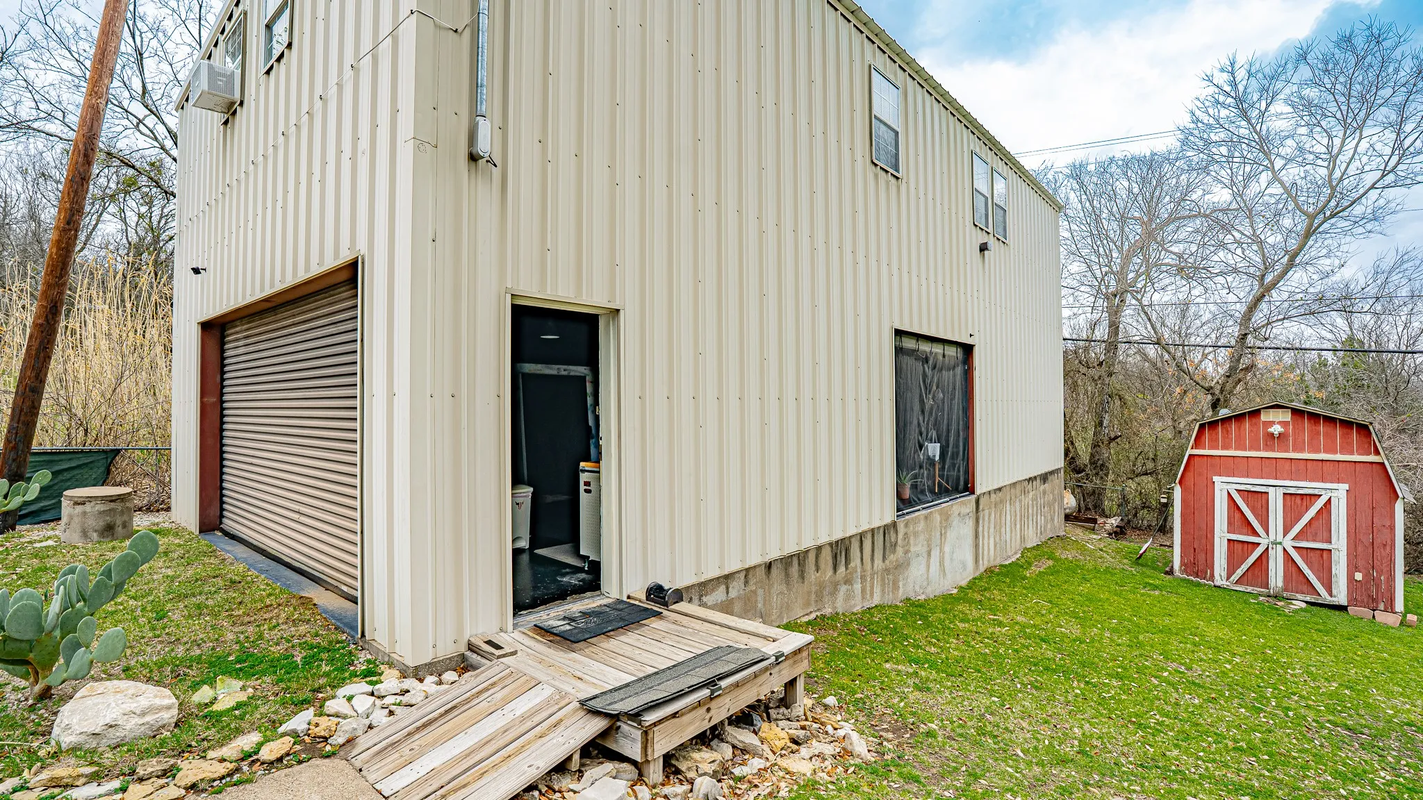 Front and side of separate building