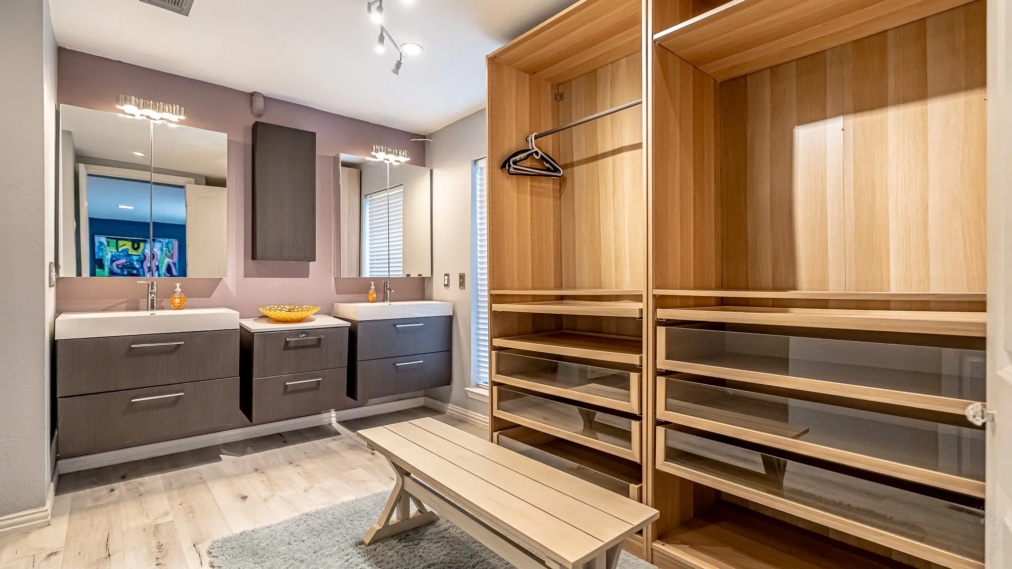 Primary Bathroom, Double Sinks and Plenty of Custom Storage