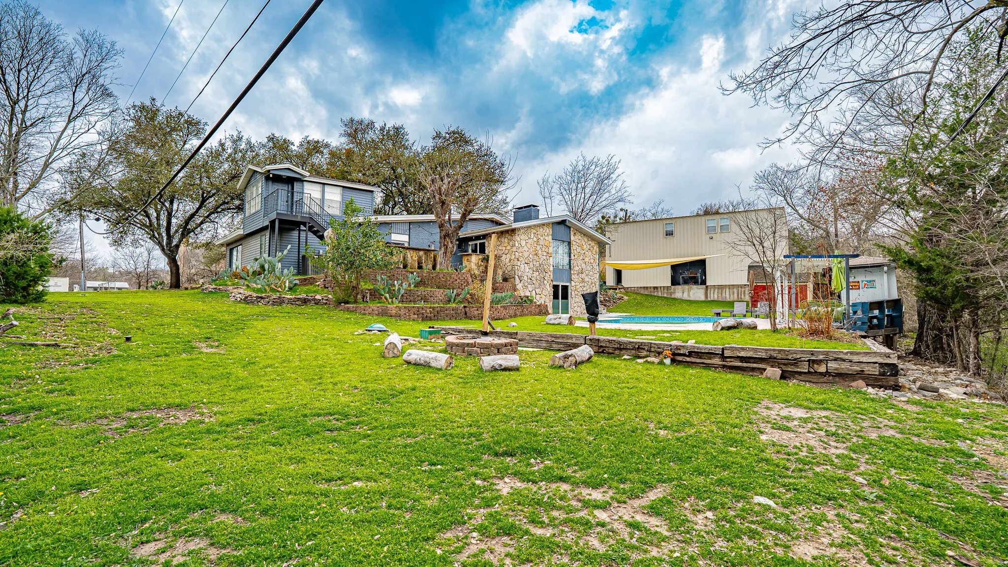 Back and side of house with yard