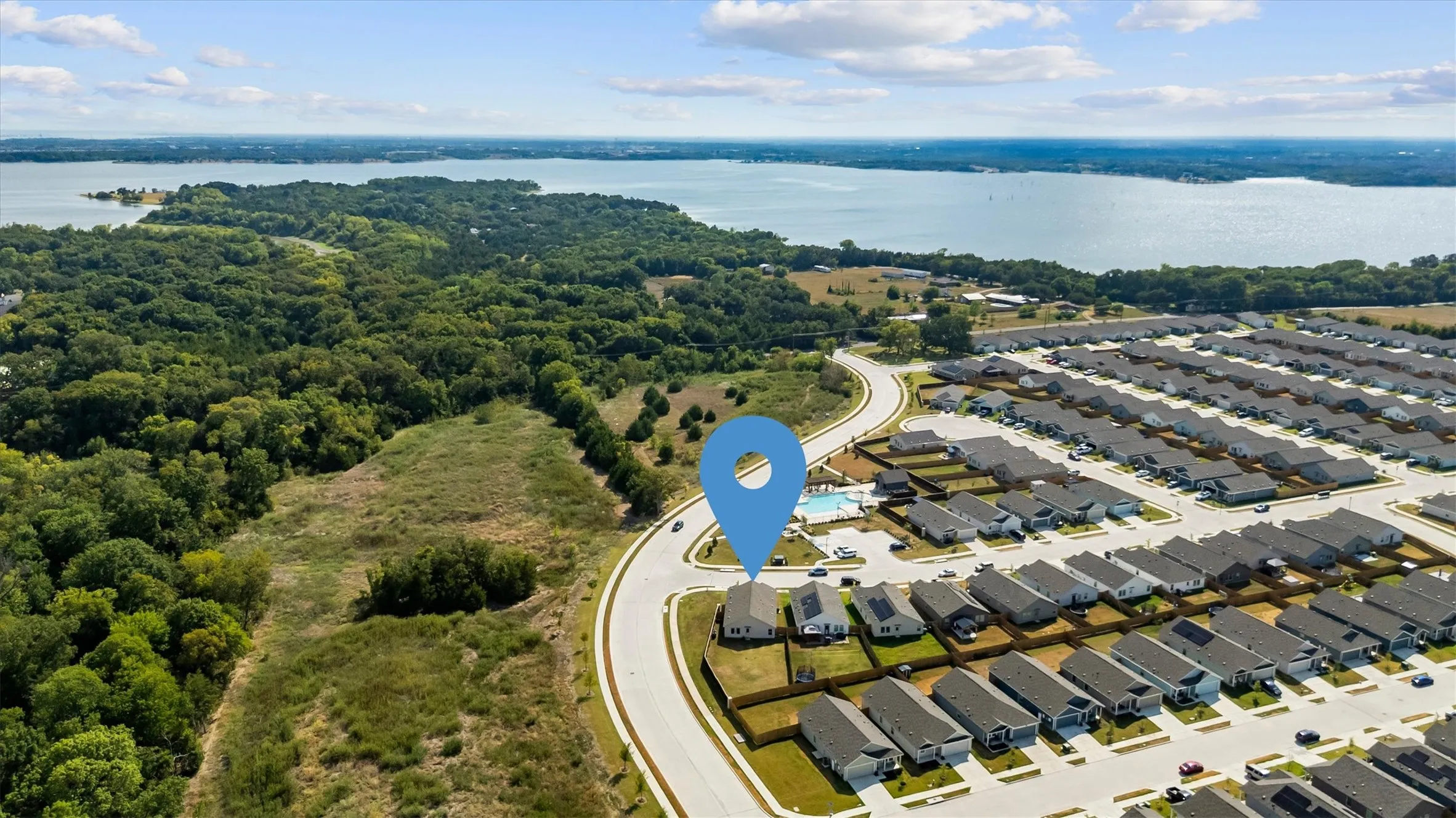 Home is across the street from a greenbelt with walking trails.