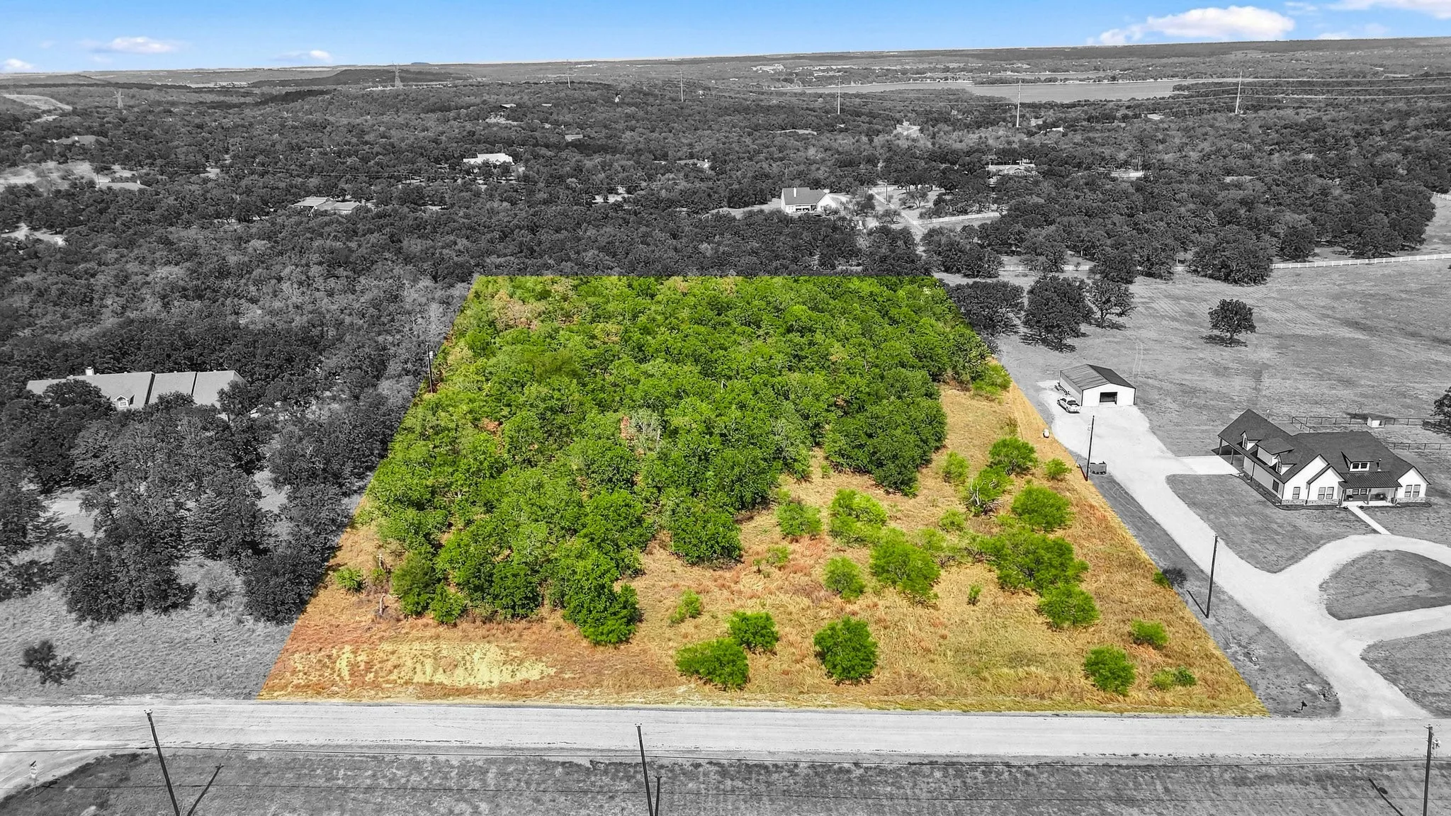 Expansive land parcel featuring dense tree coverage