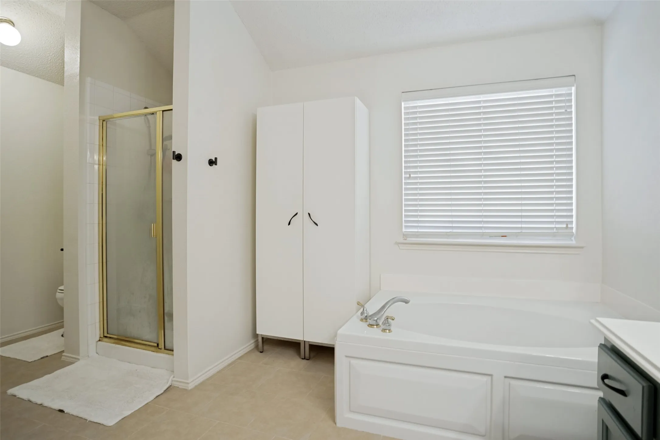 Separate tub and shower