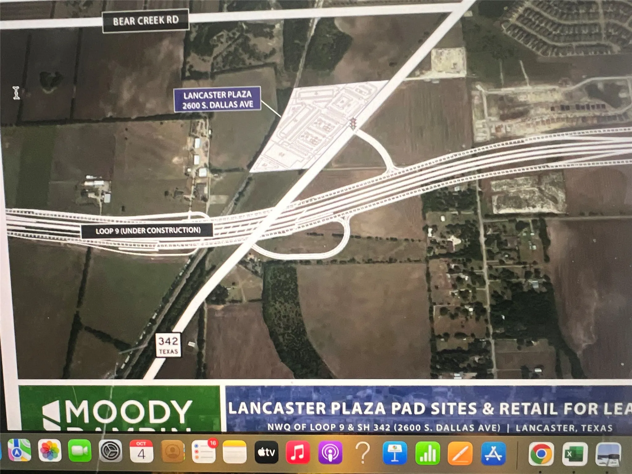 Shopping Centers coming not too far. The land is shown below it.