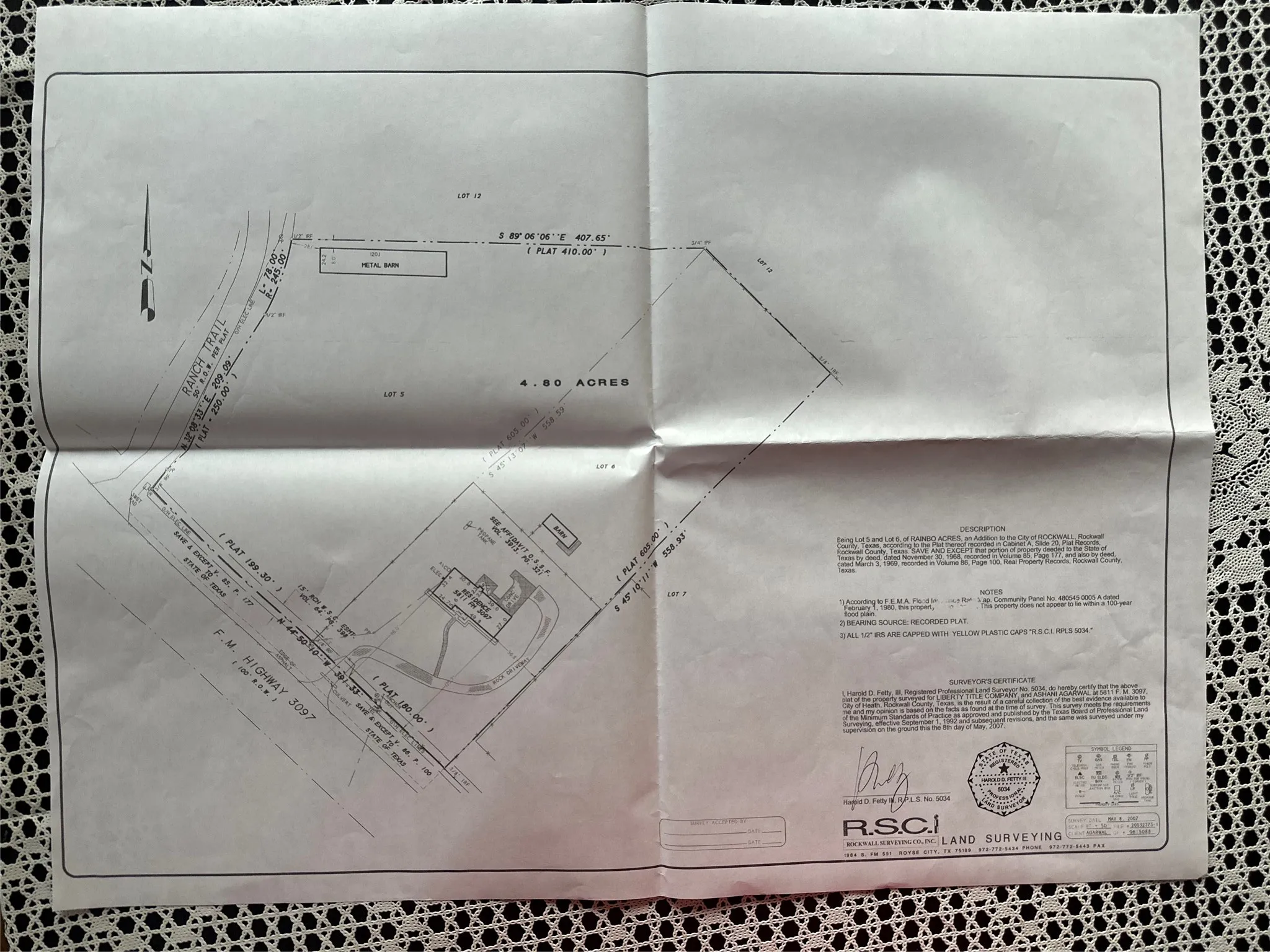 Survey map / technical document