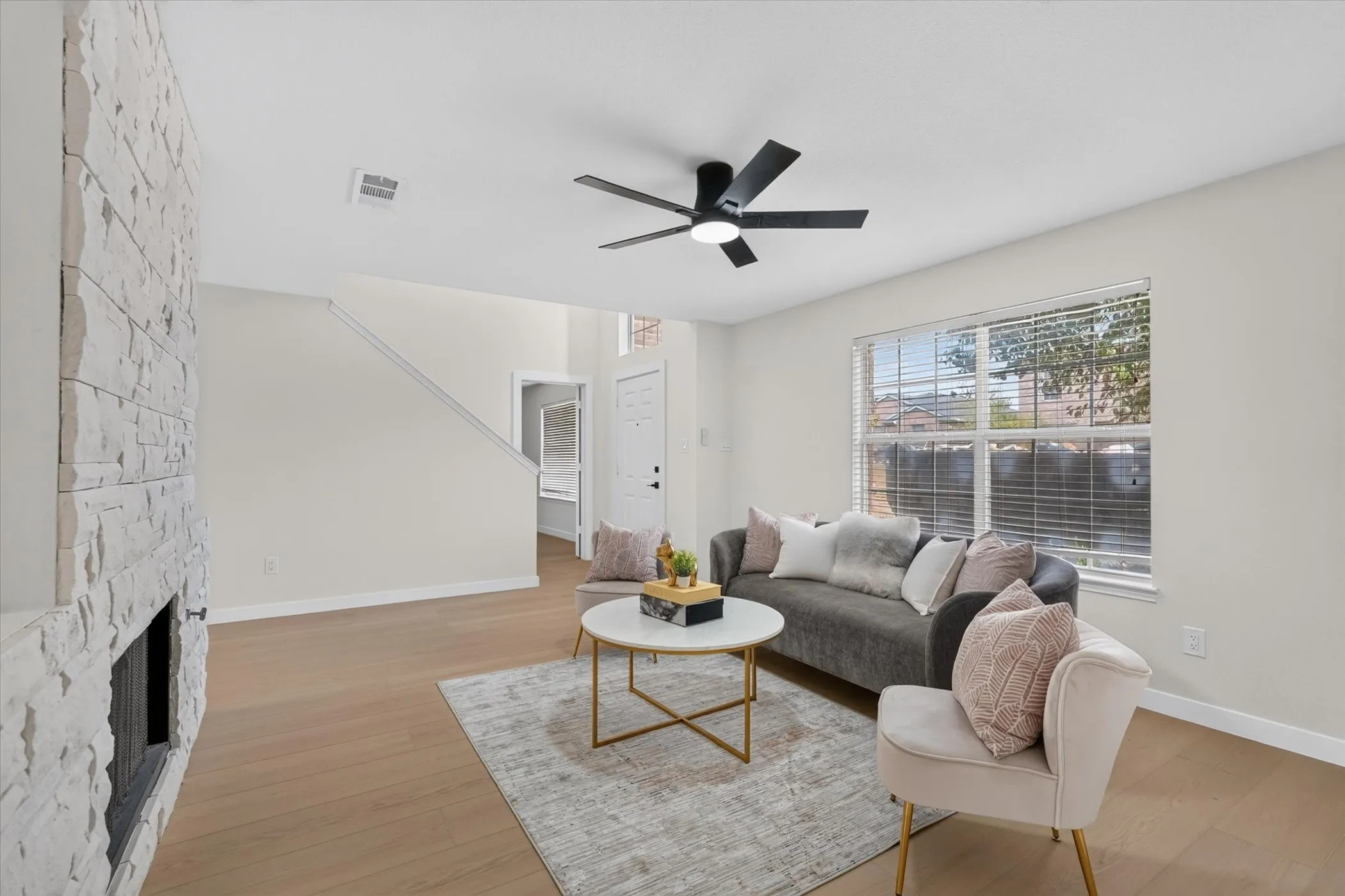 Living room, entry way