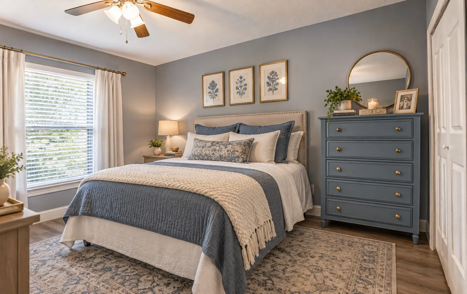 Bedroom virtually staged
