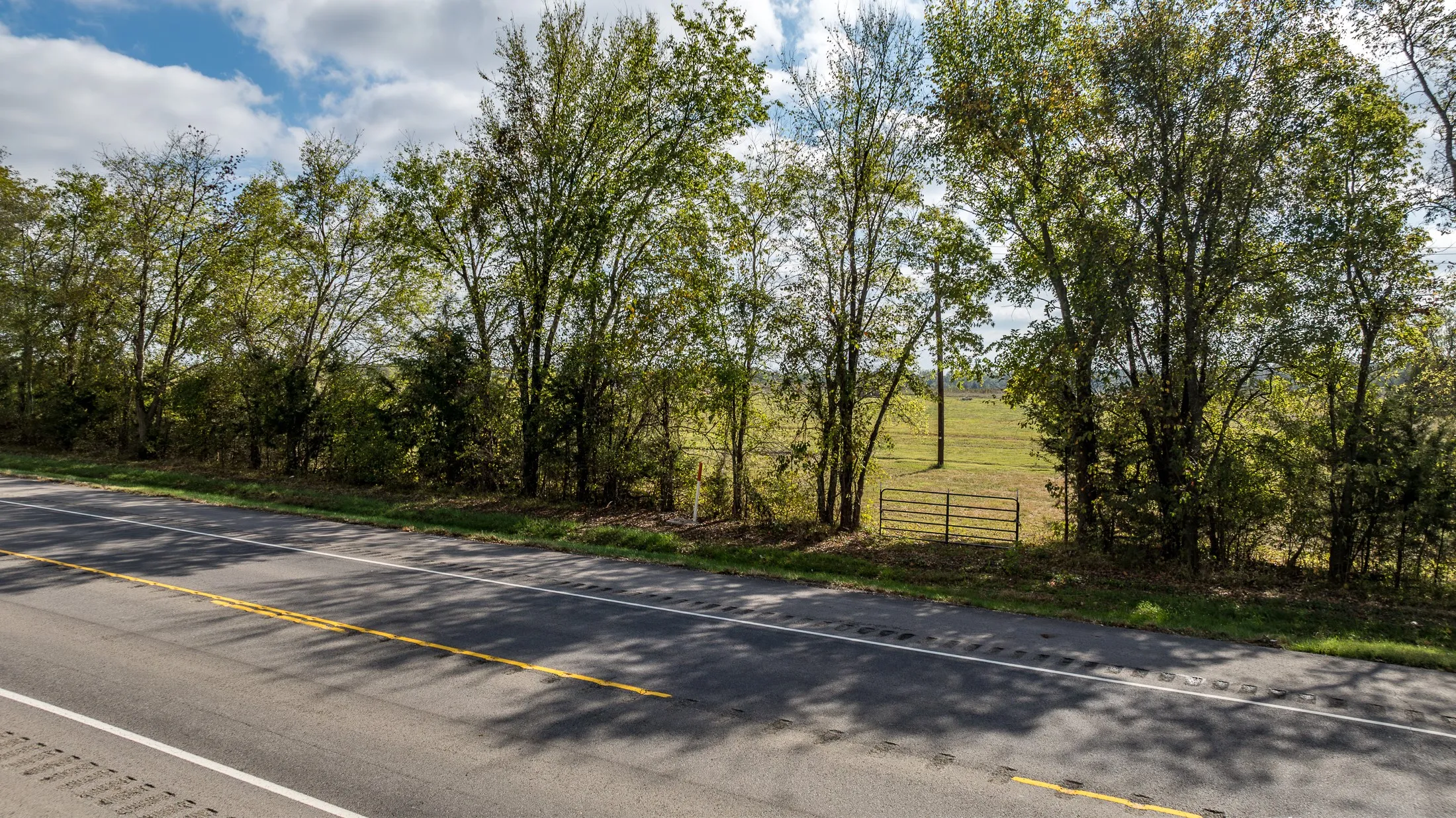 Paved state highway frontage