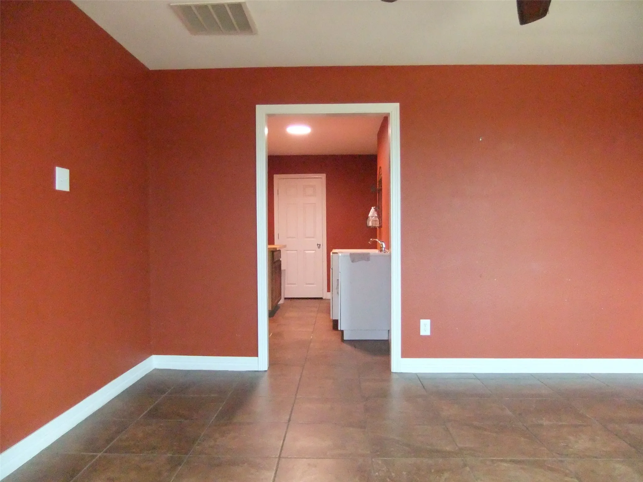 Second apartment living room thru to kitchen