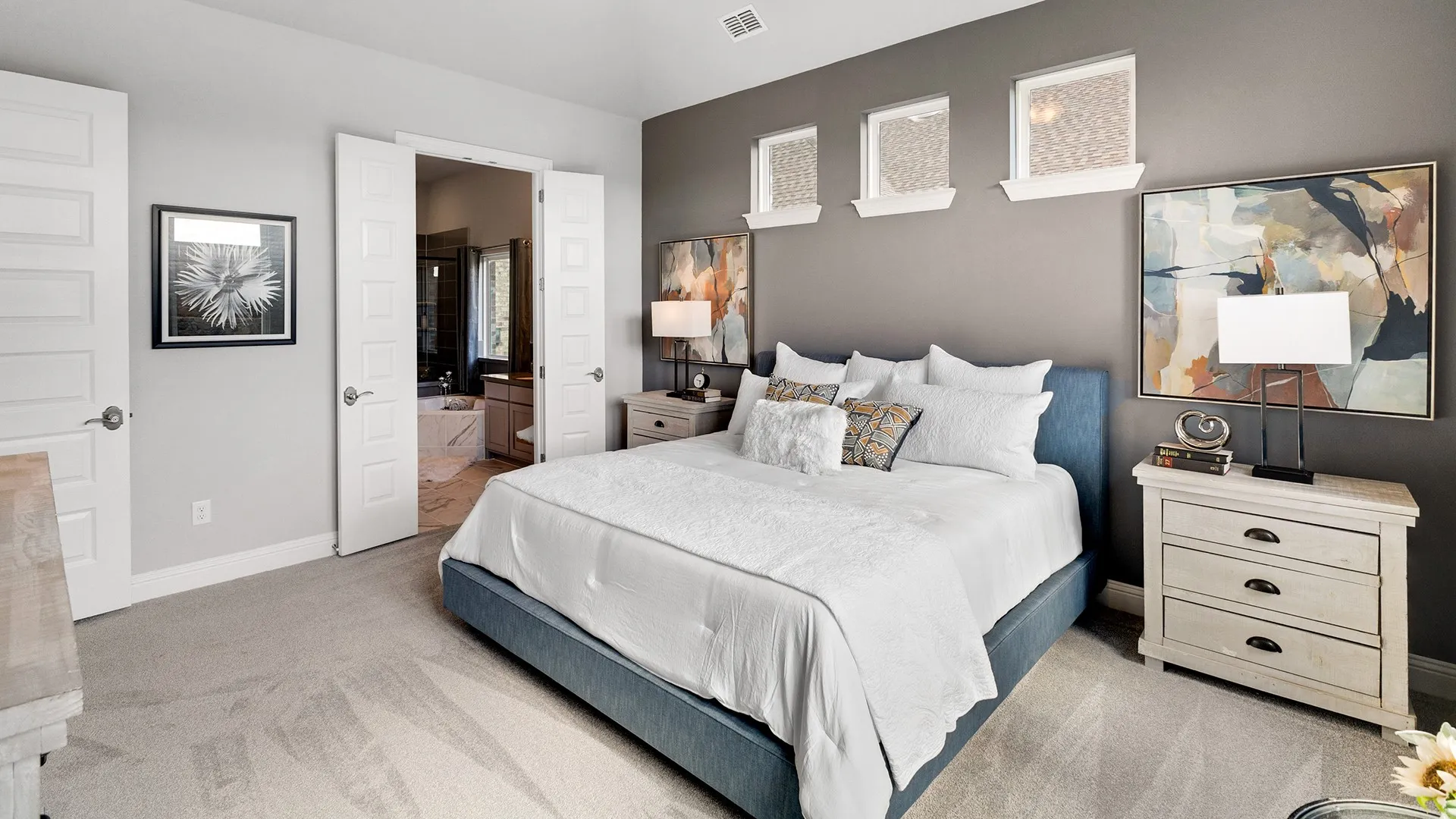 Model home photos of similar floorplans, not pictures of actual home.

