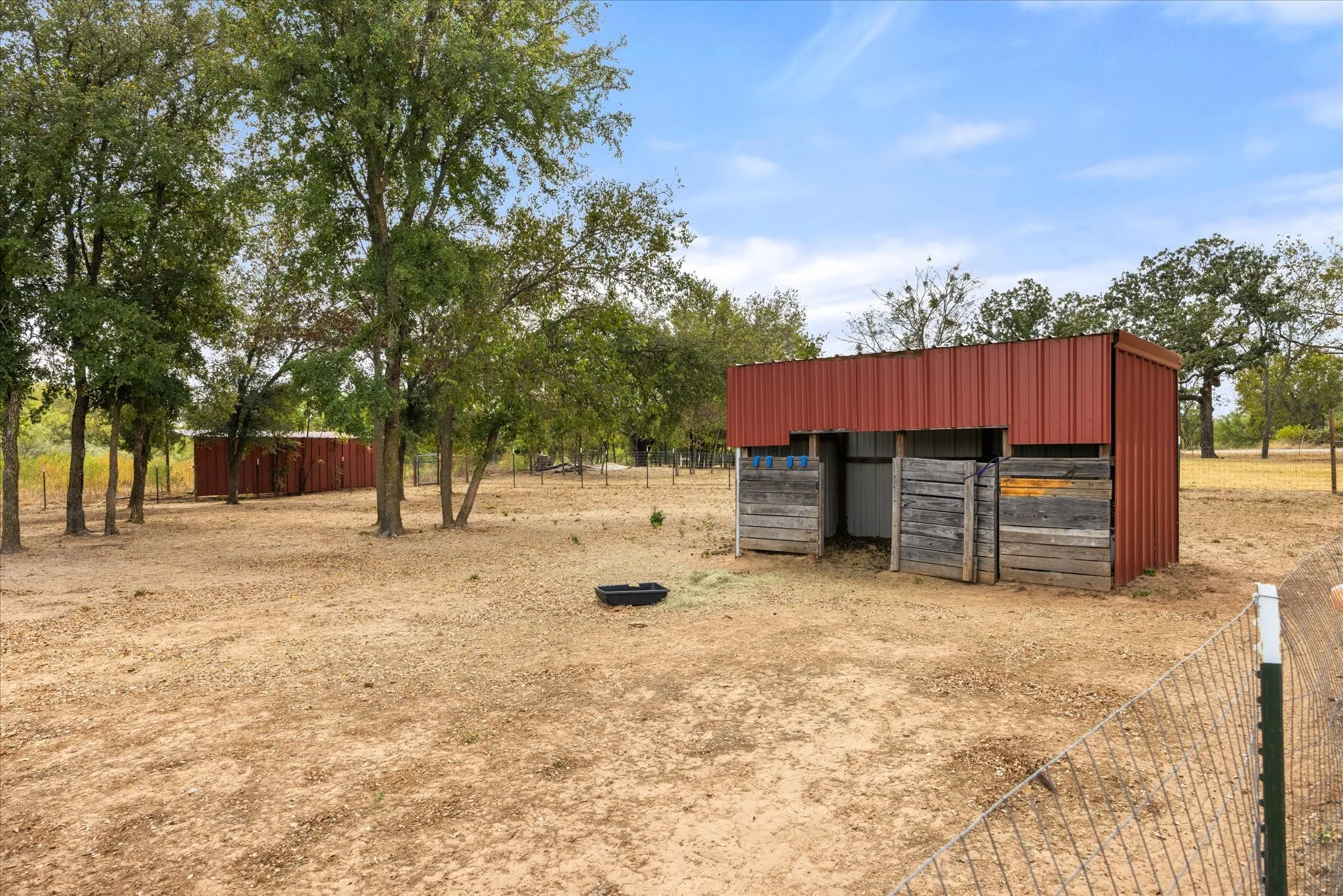 Already fenced for your animals. Currently a miniature horse resides here.