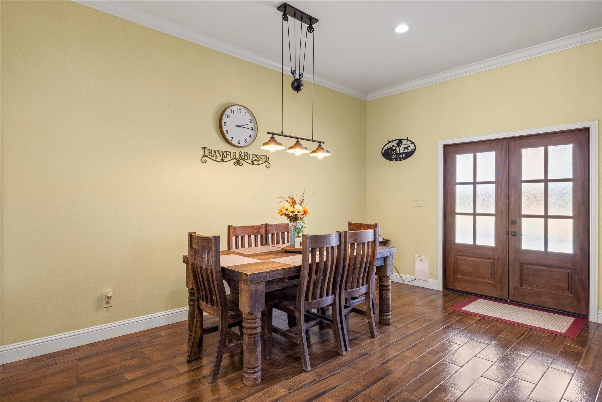 This dining area is big enough for your longest farm tables.