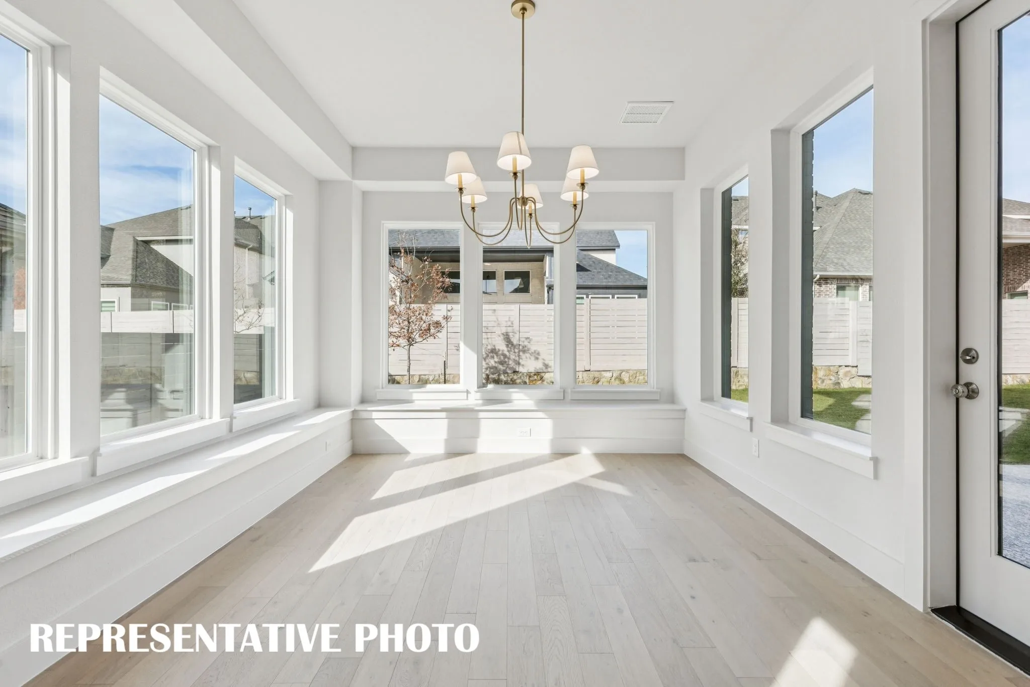 Whether its grand dinner parties or cozy family meals, this elegant dining room fits any occasion.  REPRESENTATIVE PHOTO