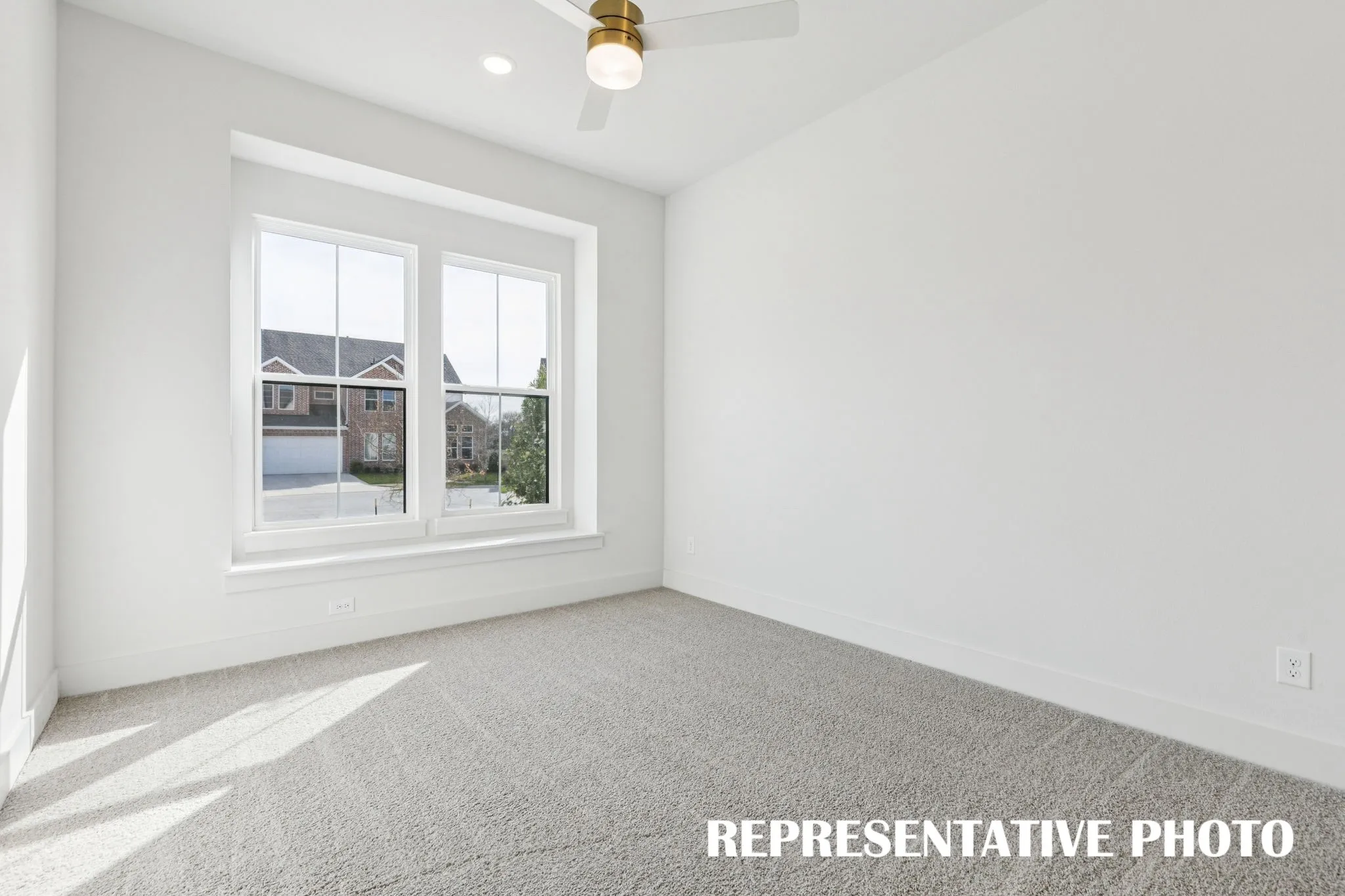 You'll find nicely sized secondary bedrooms in our Addison III plan.  REPRESENTATIVE PHOTO