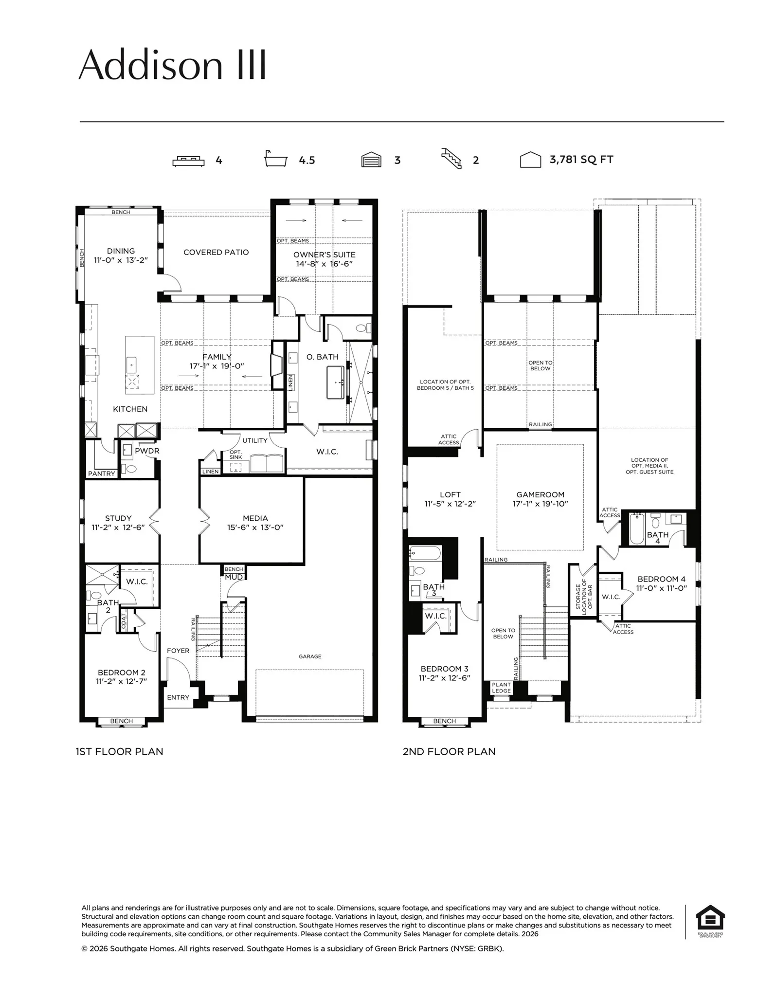 Sophisticated and luxurious living spaces paired with spacious private areas can be found in beautiful Addison III plan!