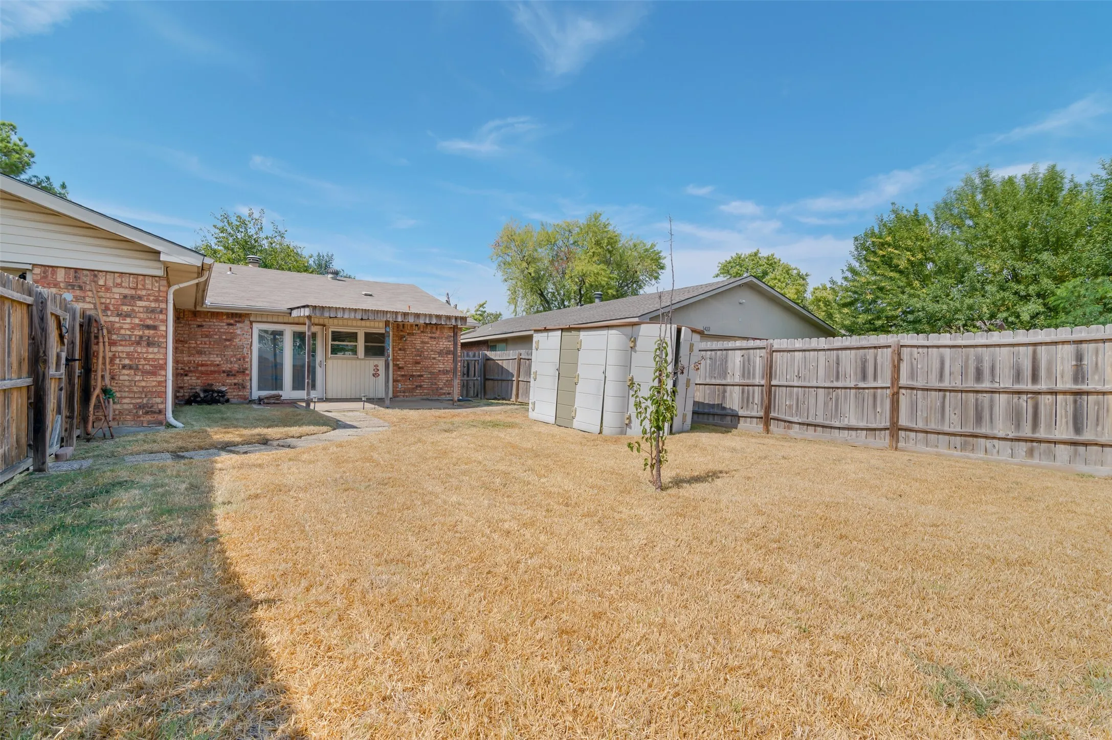 Large back yard