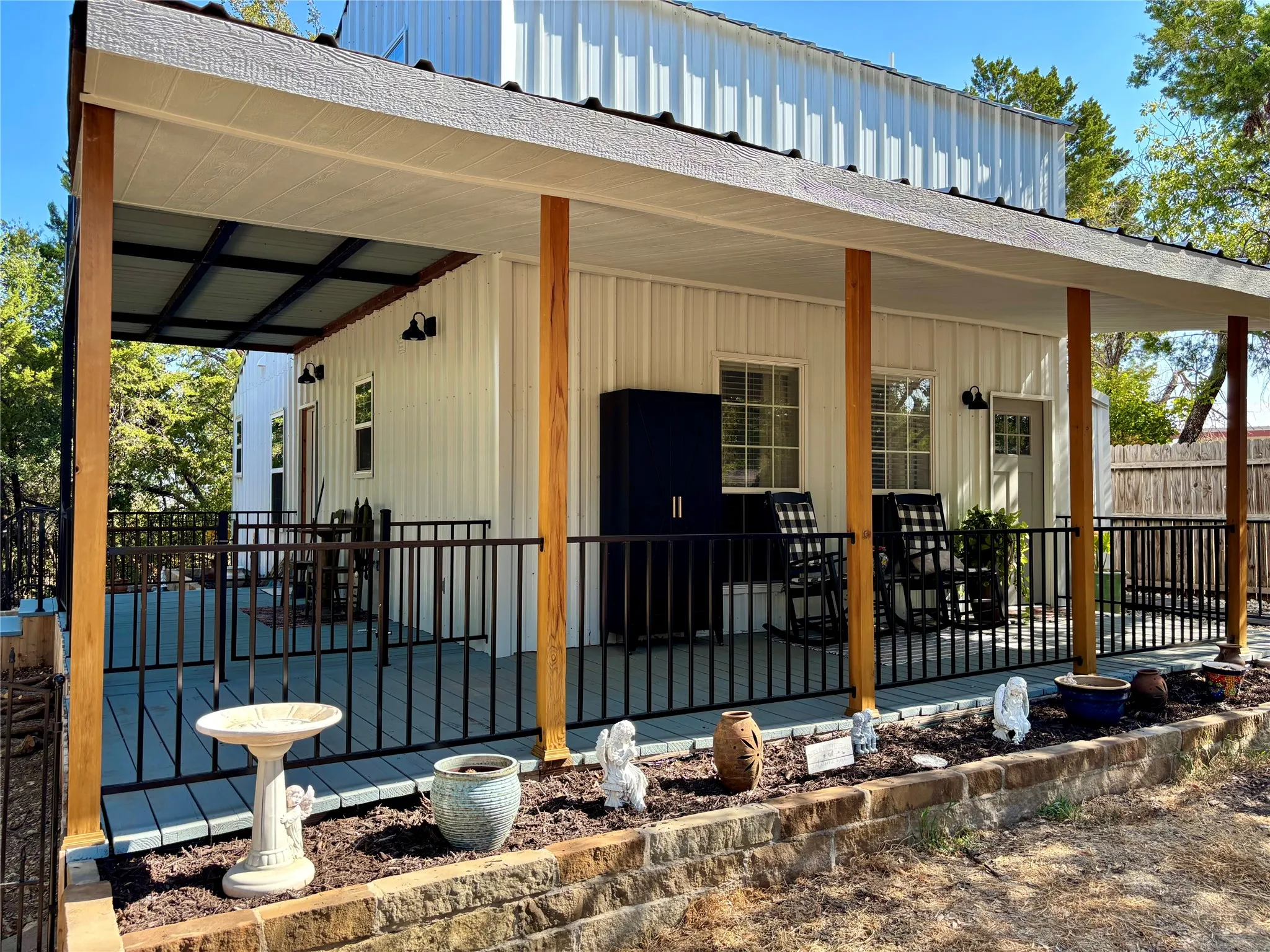 Another view of the exterior porches.