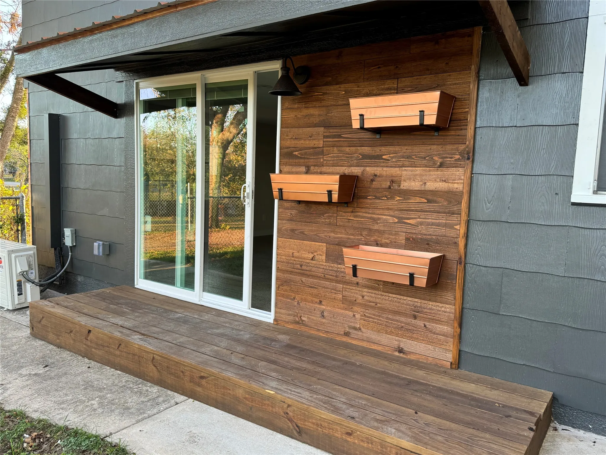 Entrance to property with ac unit