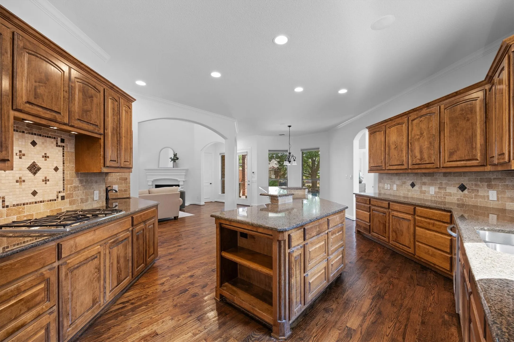 The kitchen features all canned lighting!