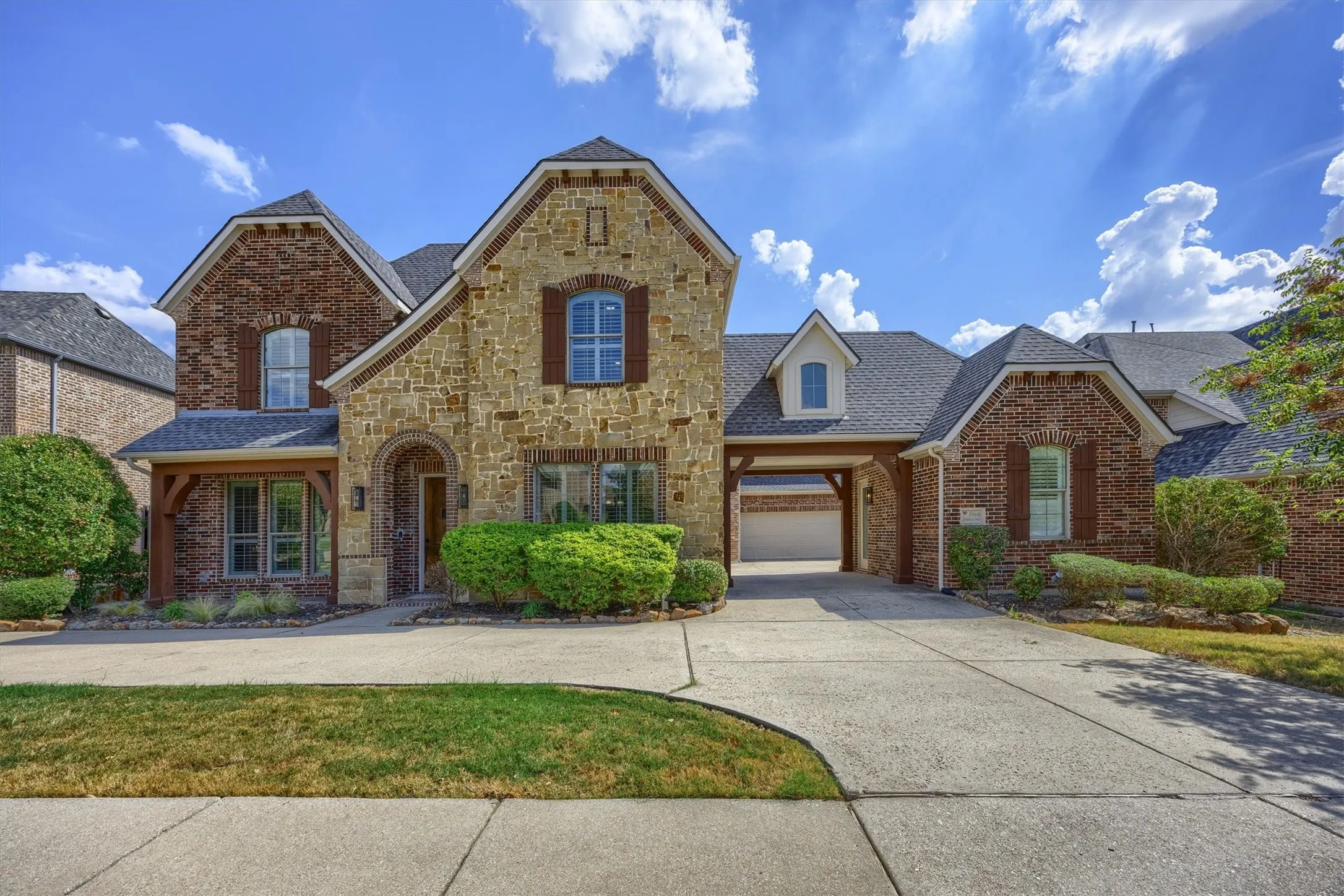 This beautiful home is sprawled out in grand fashion. It makes for a nice drive up appeal.