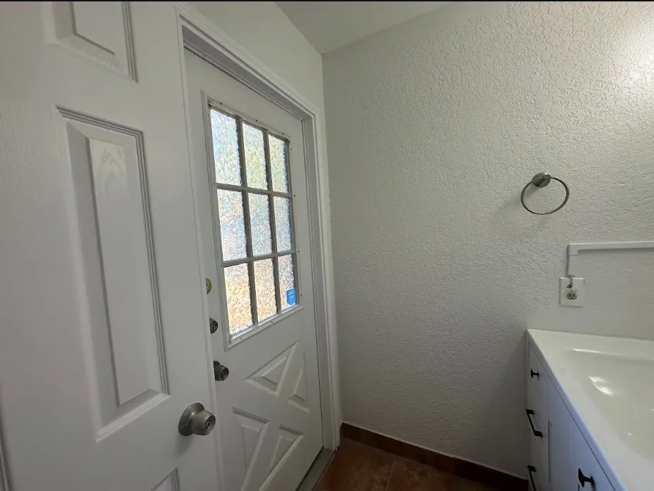 Rear entry door - Downstairs half-bath
