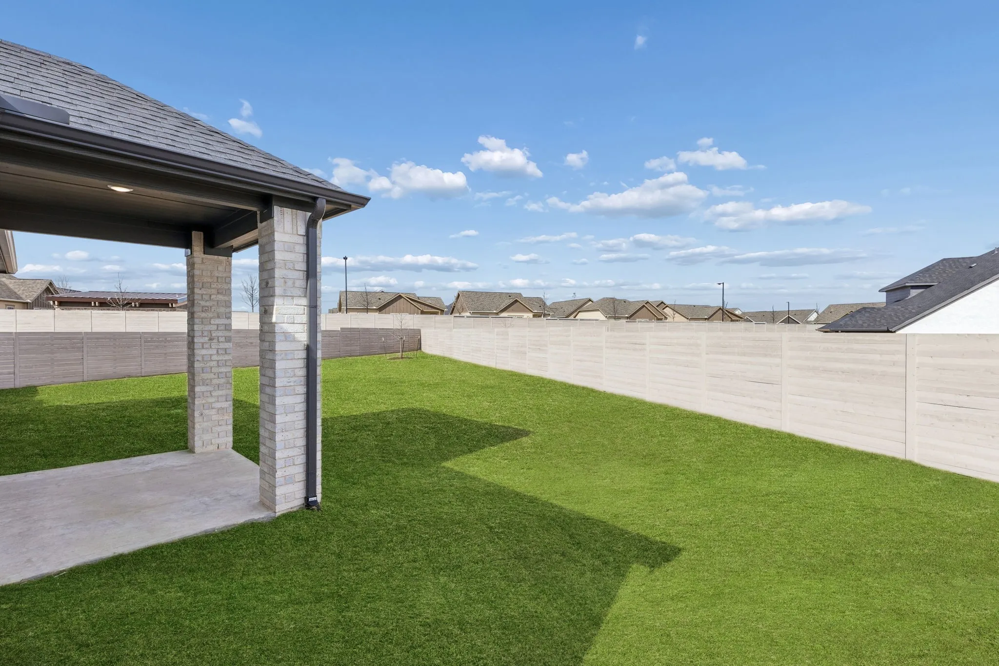 Covered Patio in the Stanley II home plan – REPRESENTATIVE PHOTO