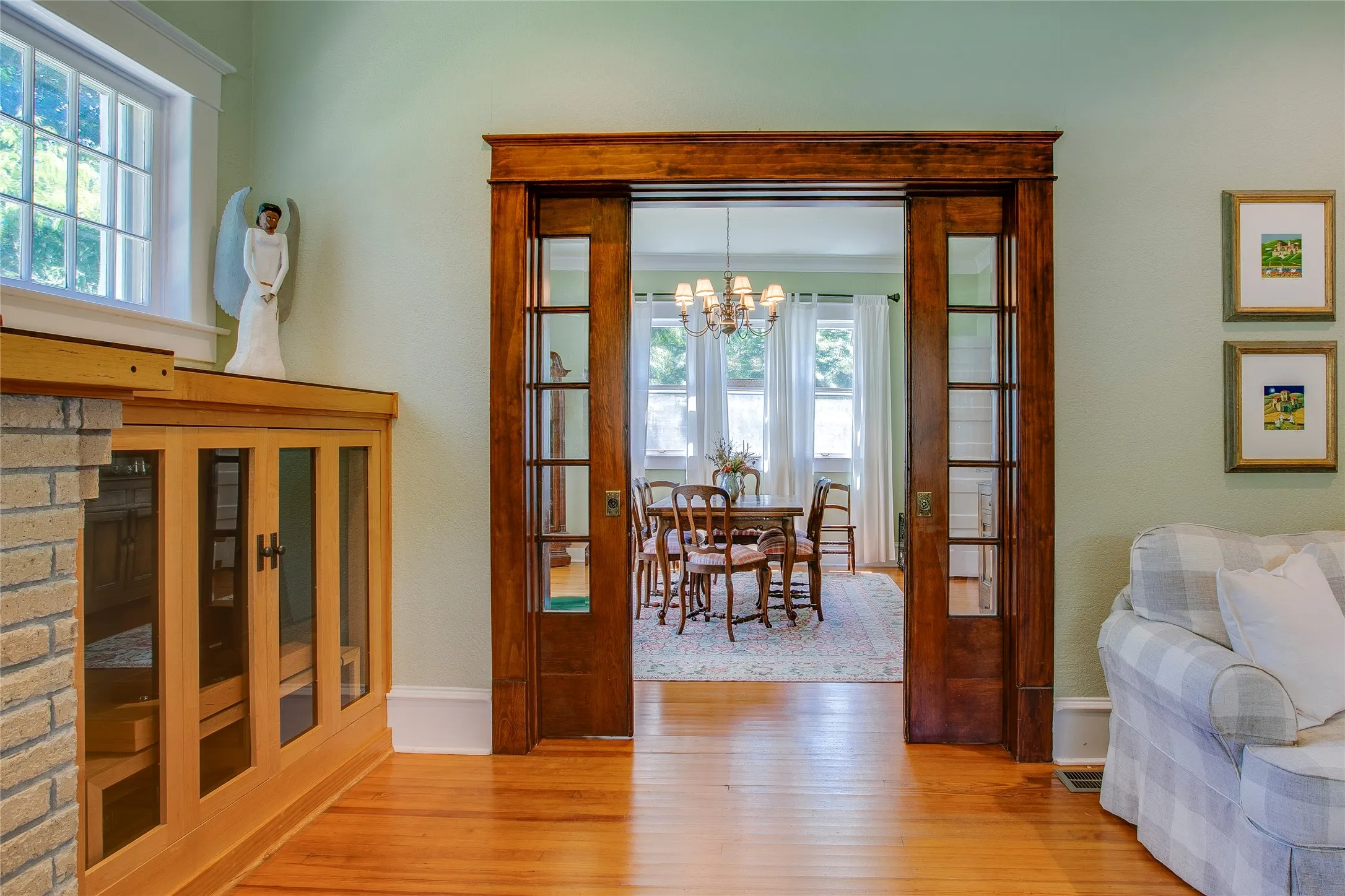Original operable pocket doors
