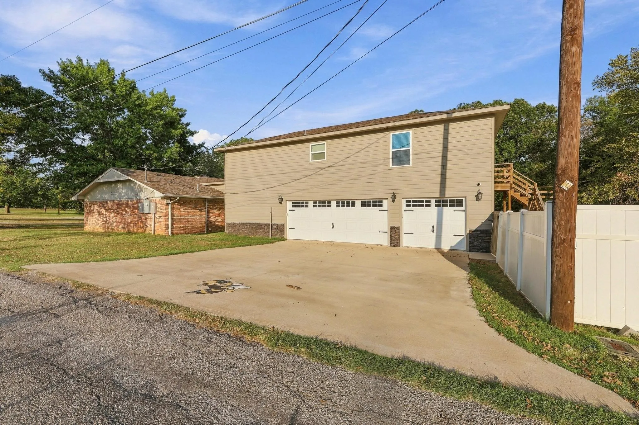 Second Floor Living above Three car garage