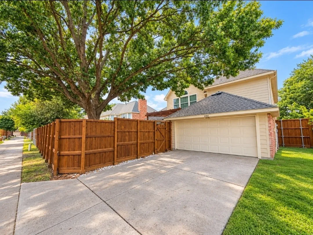 Rear driveway