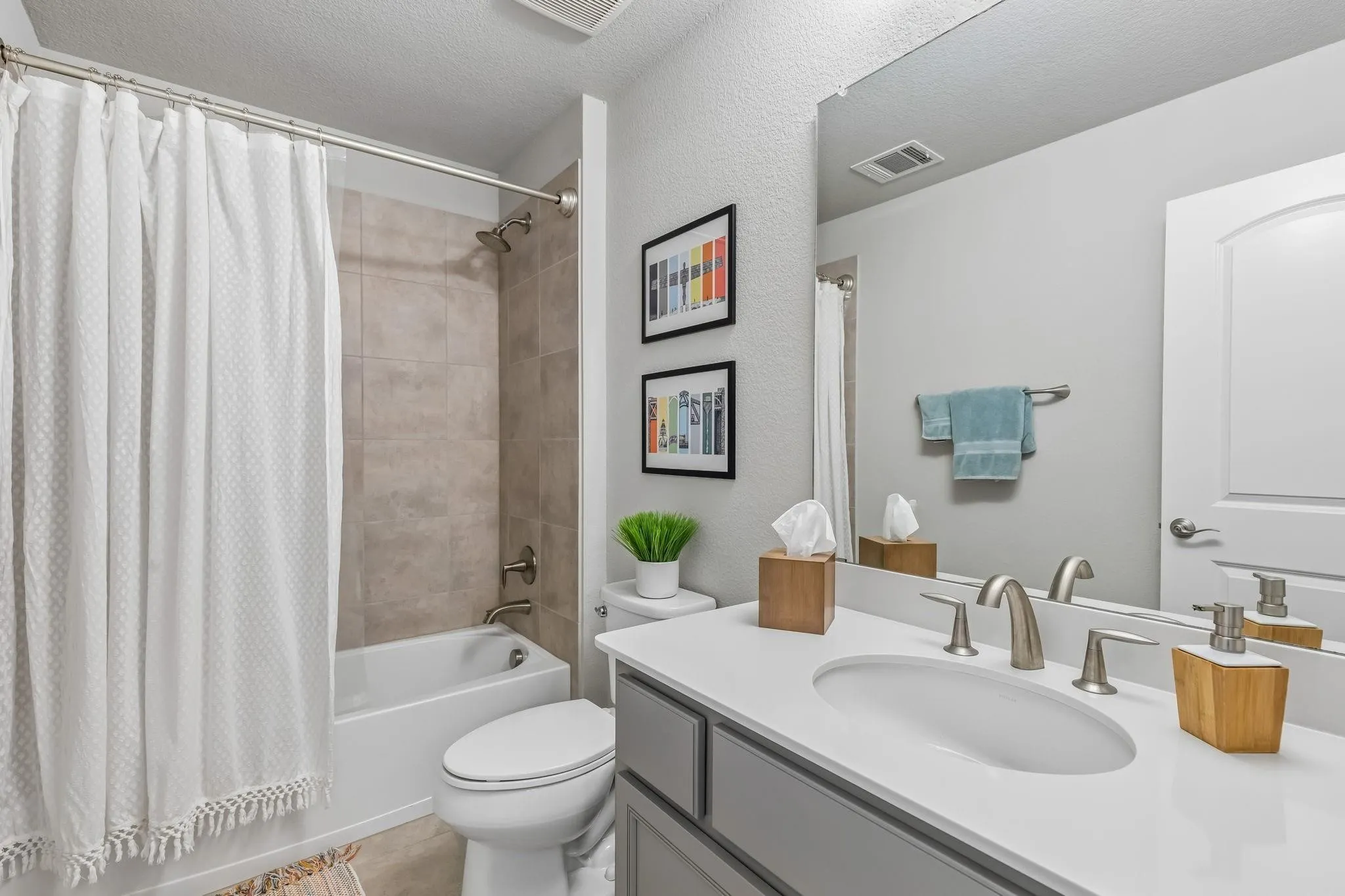 Spacious walk-in closet conveniently located just off the ensuite bath.