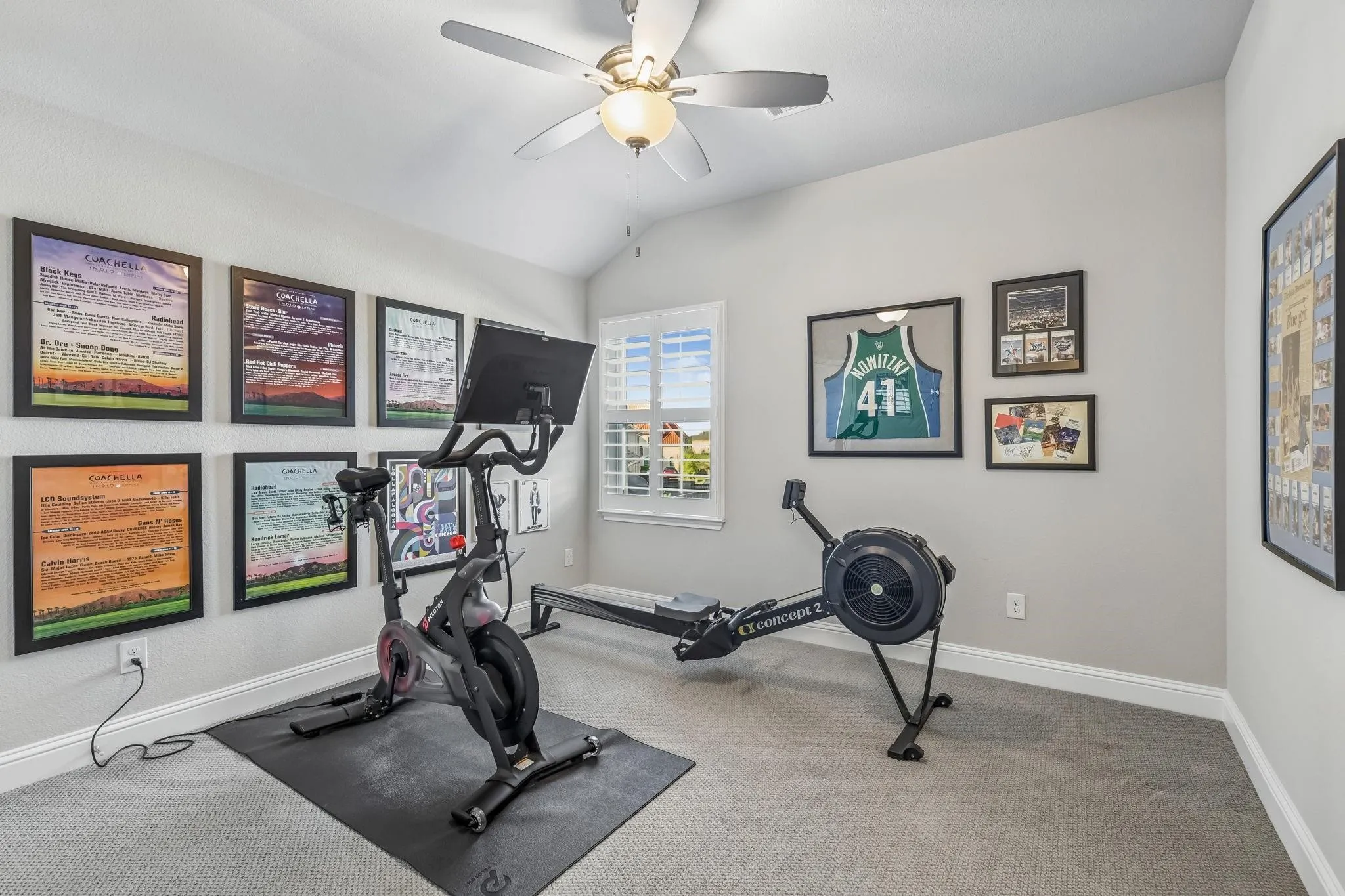 Versatile upstairs bedroom currently used as a home gym, offering endless possibilities to fit your lifestyle.