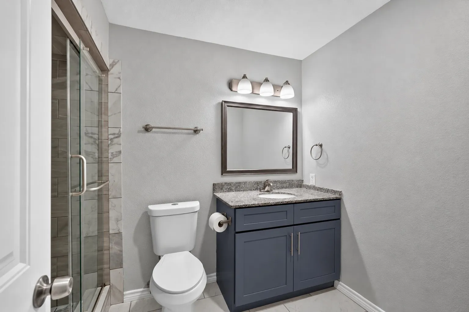 Primary bathroom with walk in shower