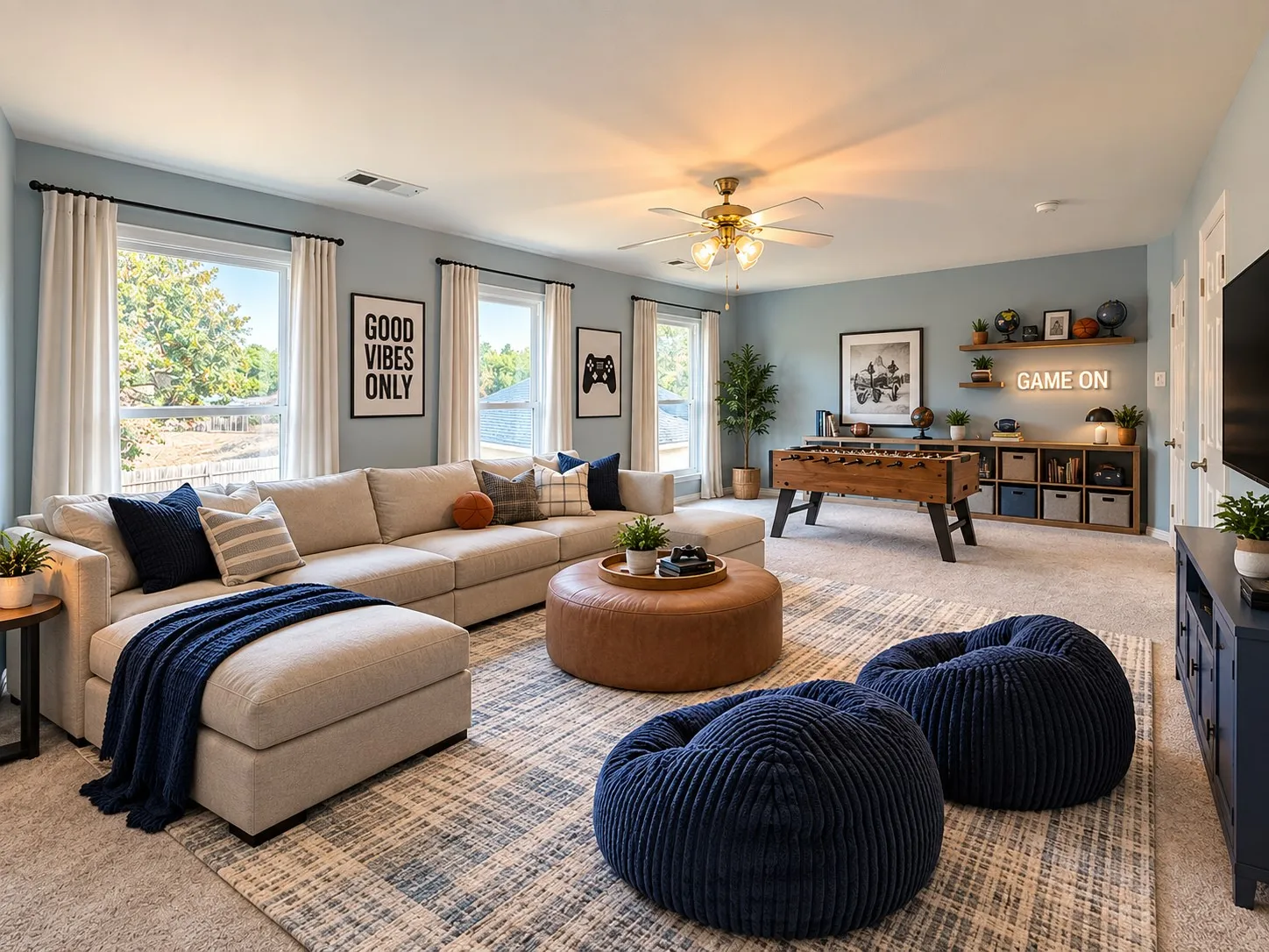 Game Room - virtually staged to show potential