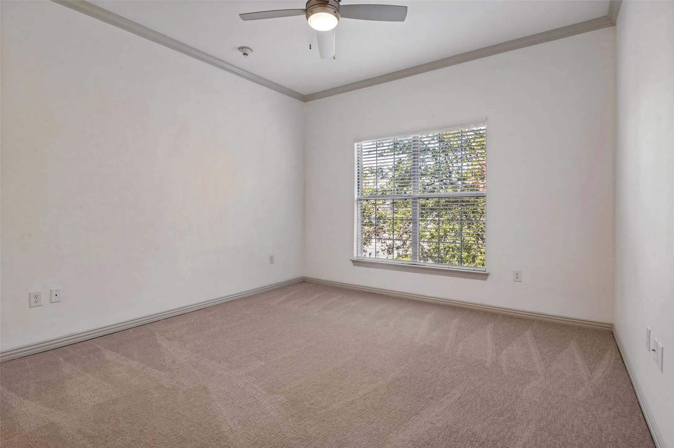 Bedroom with new carpet