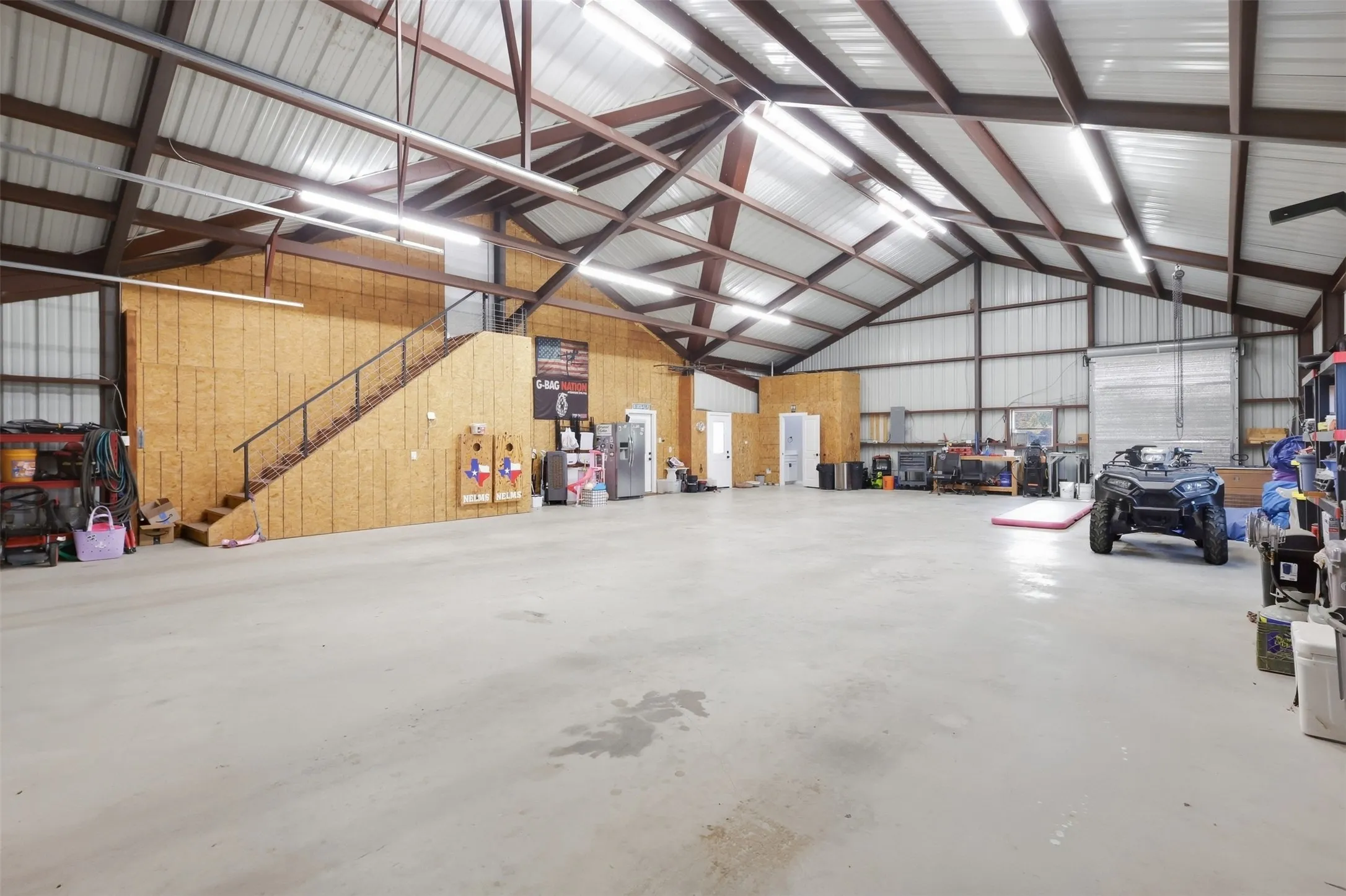 60x40 shop with a half bathroom and storage