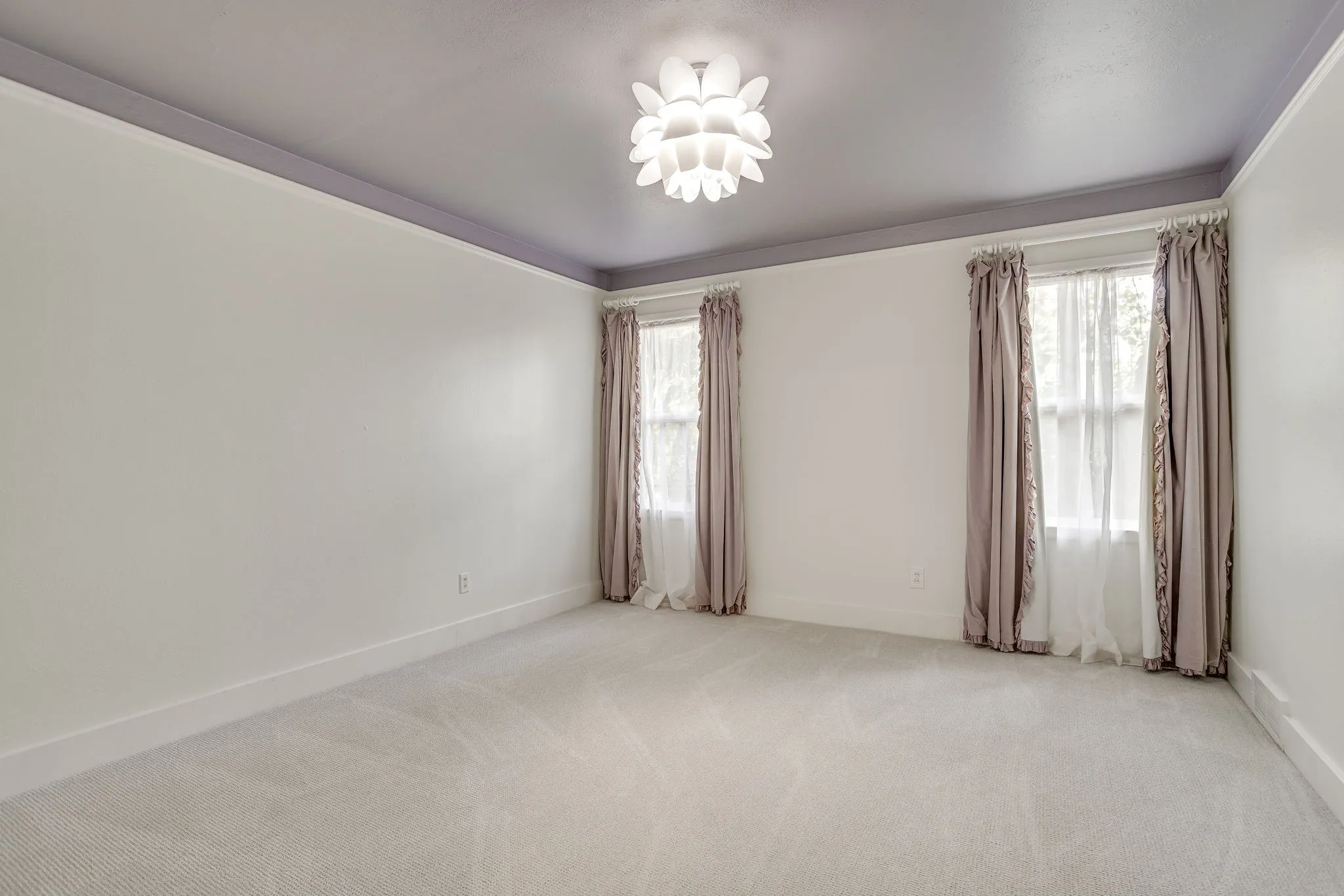 Neutral-toned carpet flooring