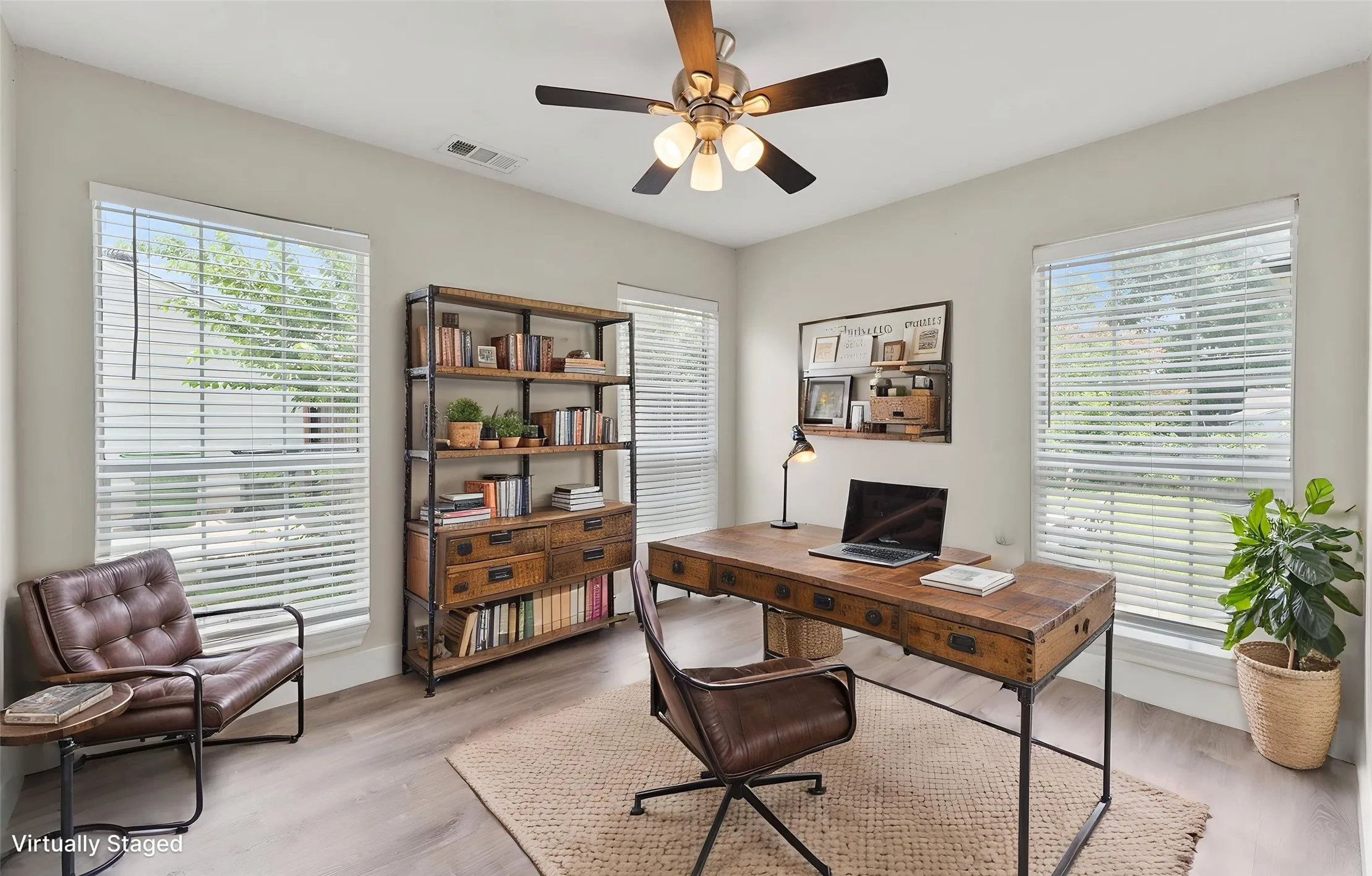 Bedroom - shown as office - Virtually Staged
