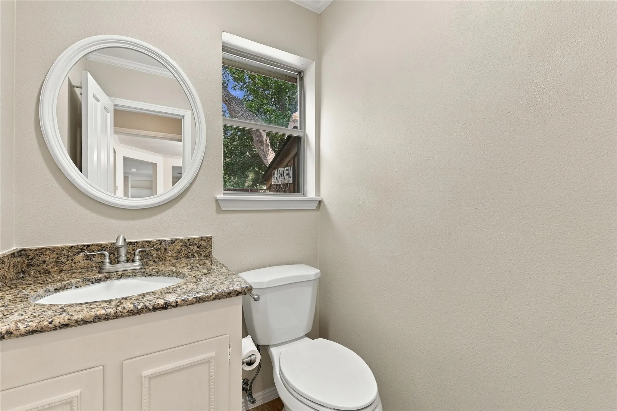 Half bath off the kitchen